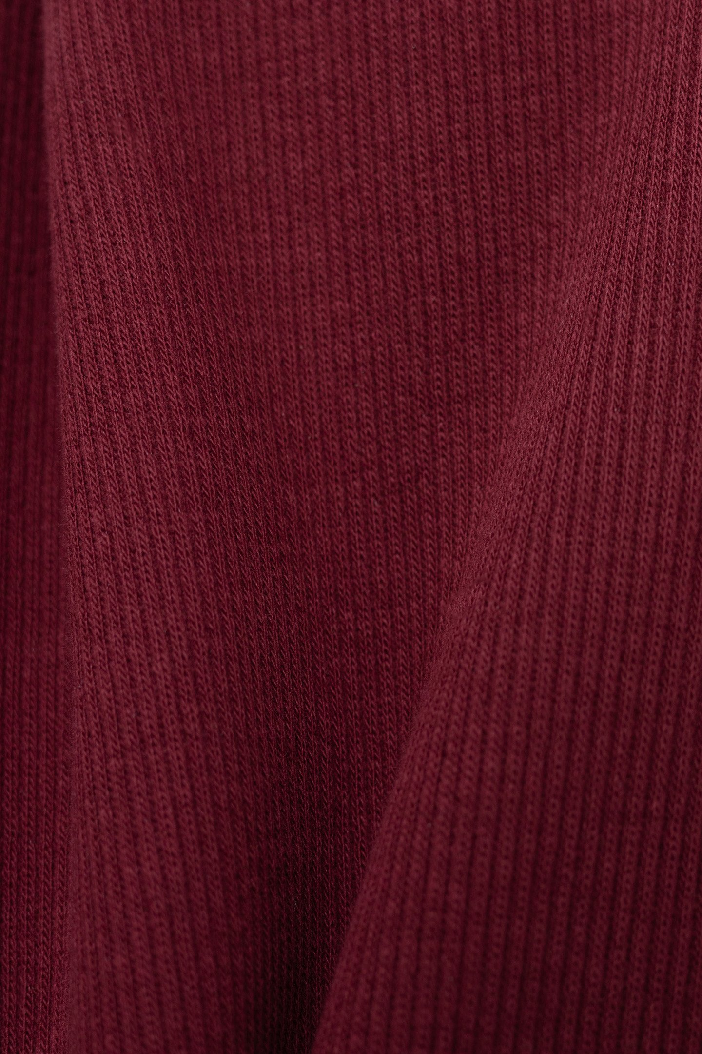 GIRLS' BURGUNDY RIB-KNIT T-SHIRT 7