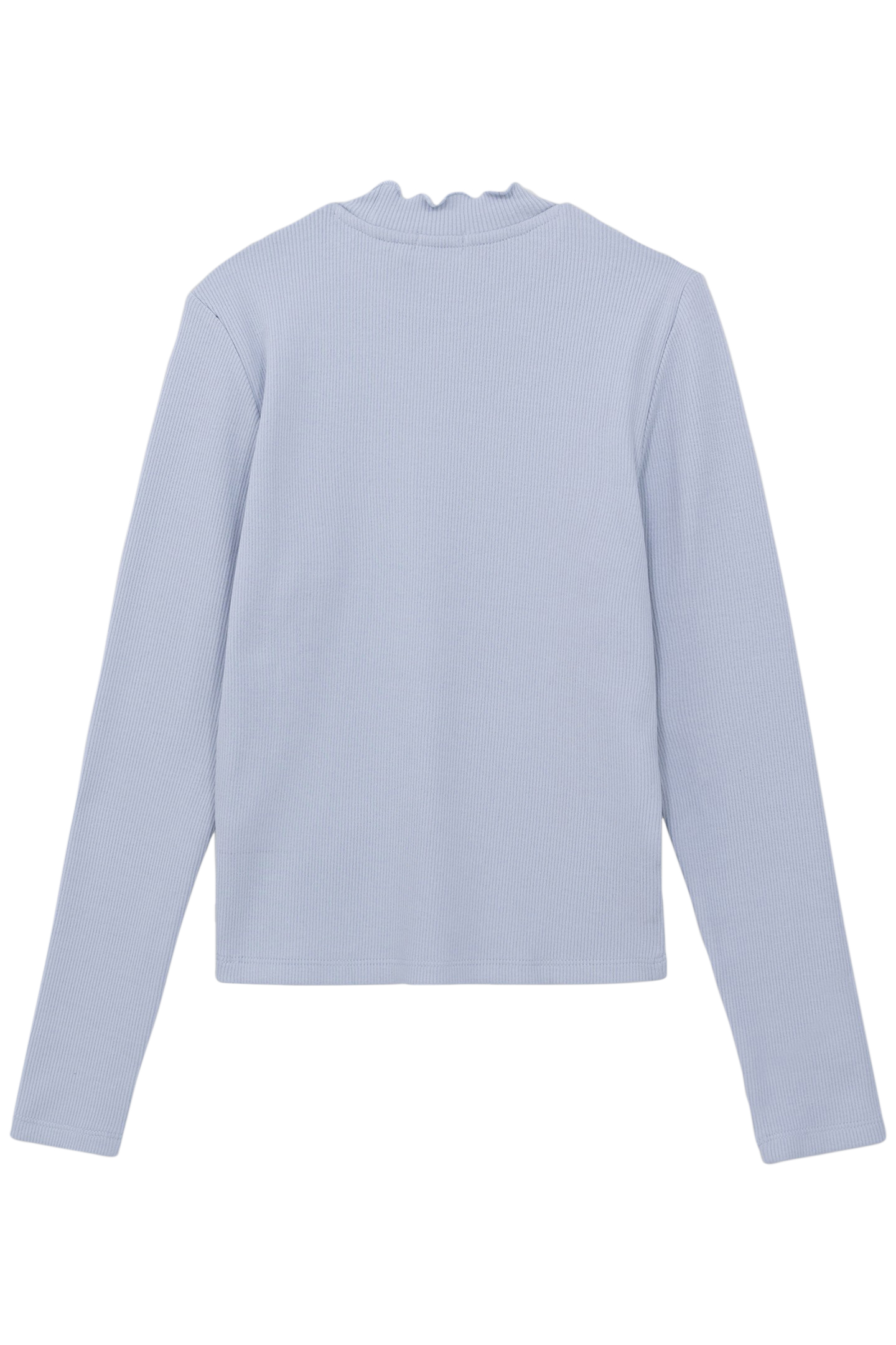 GIRLS' SKY-BLUE RIB-KNIT T-SHIRT 2