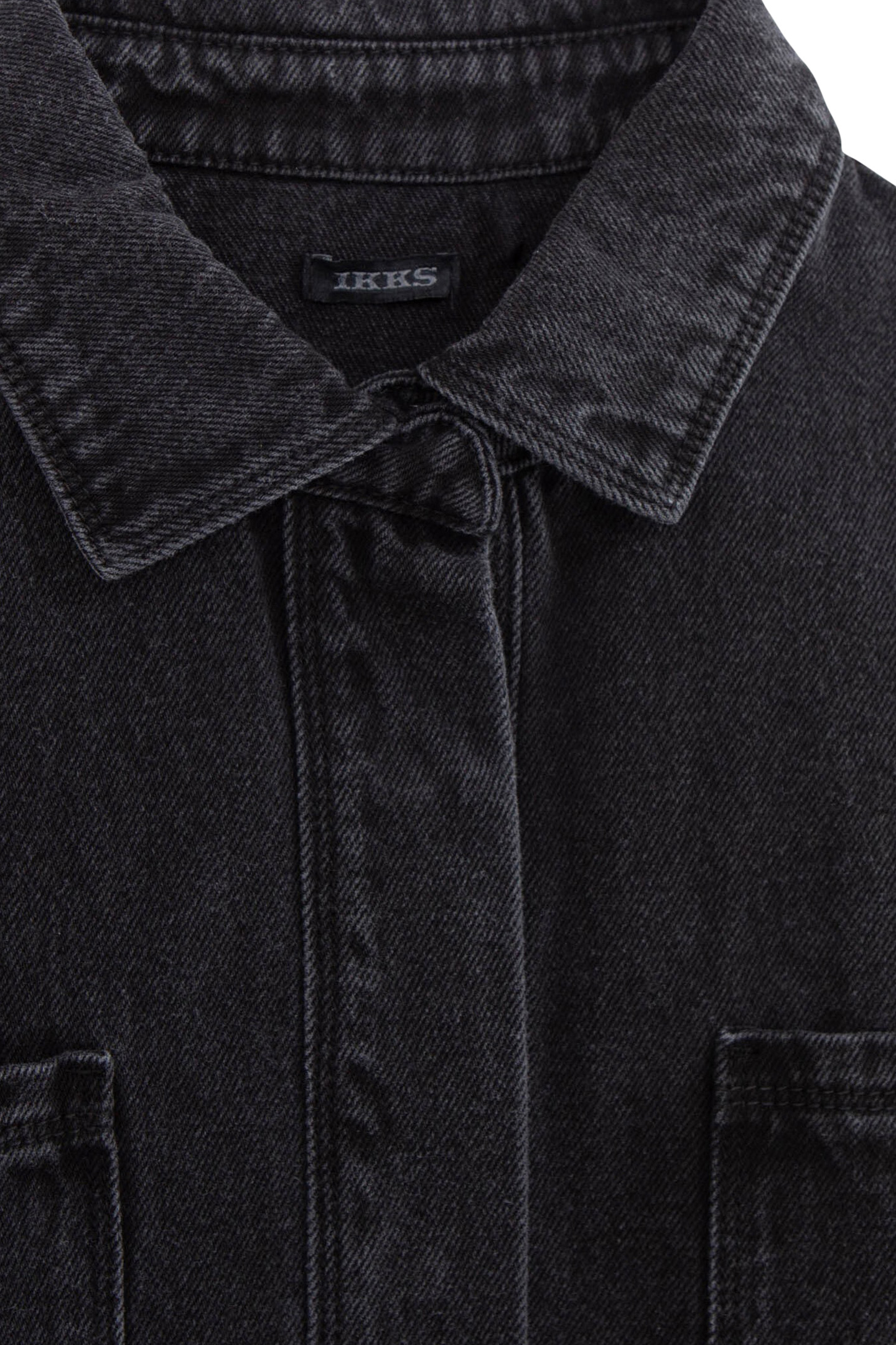 GREY DENIM SHIRT WATERLESS PATCH POCKETS GIRL 5