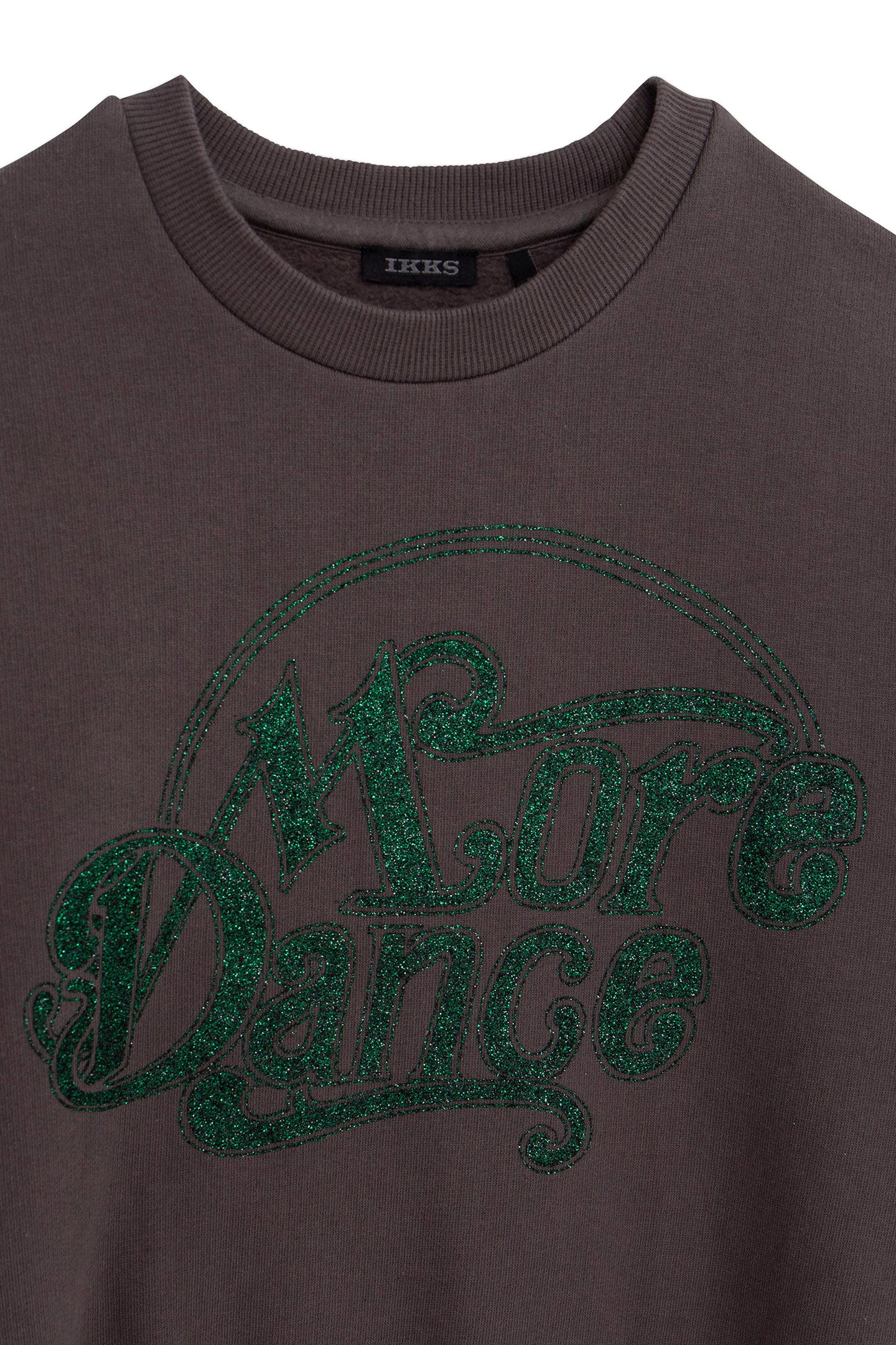 GIRL'S GRAY MESSAGE GREEN GLITTER SWEATSHIRT 3