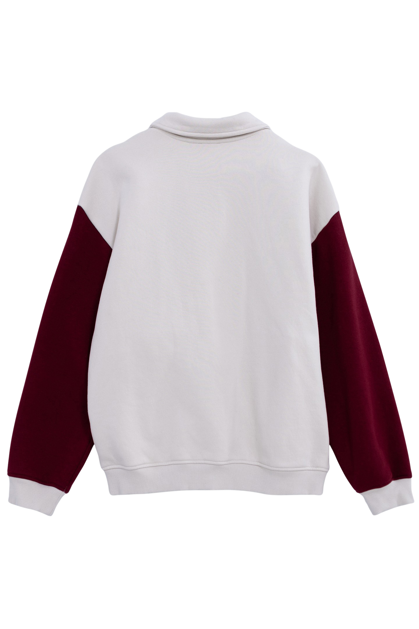 GIRL'S TWO-TONE BEIGE FLEECE BOMBER CARDIGAN 2