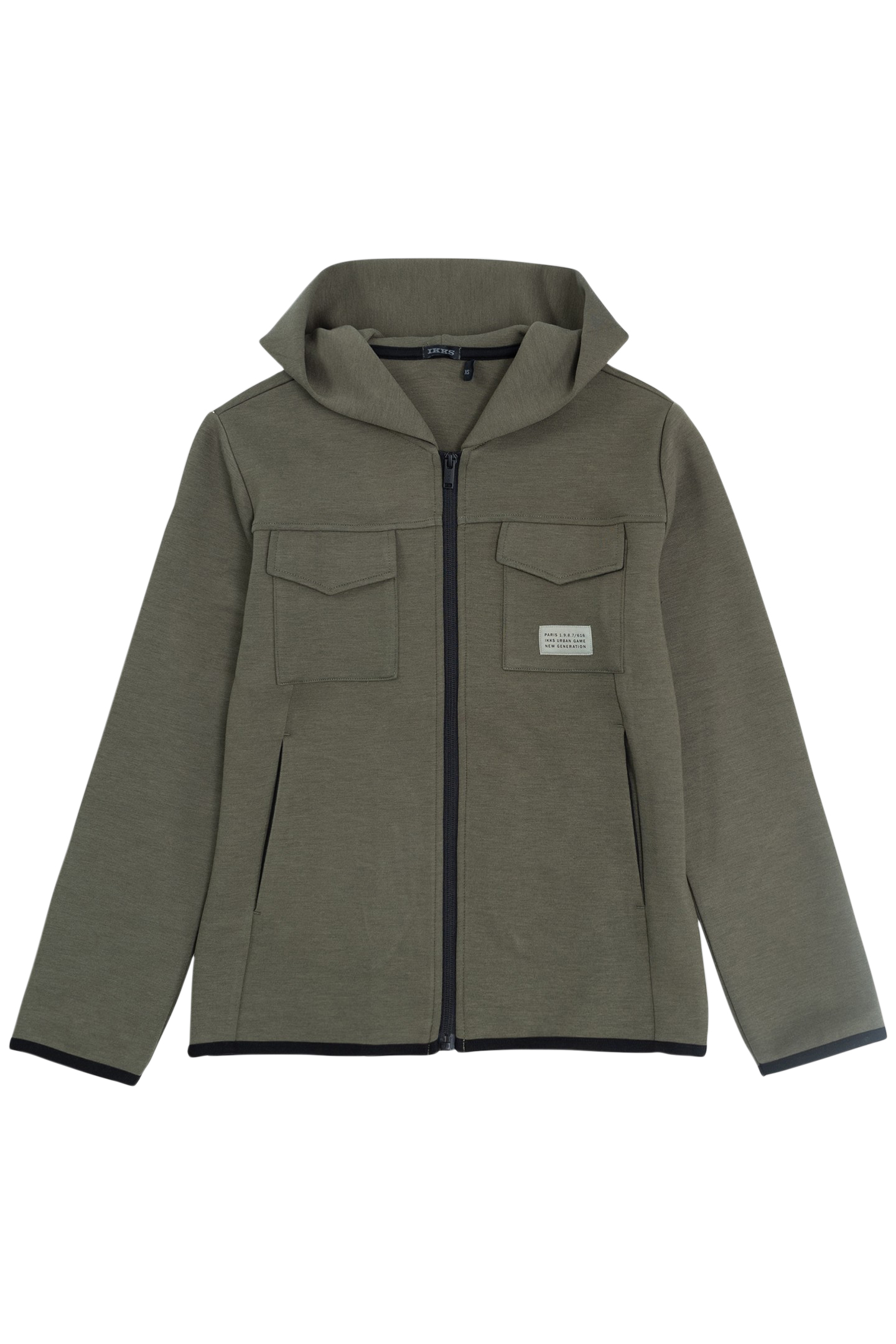 KHAKI CARDIGAN WITH BOYS' CHEST POCKETS 1