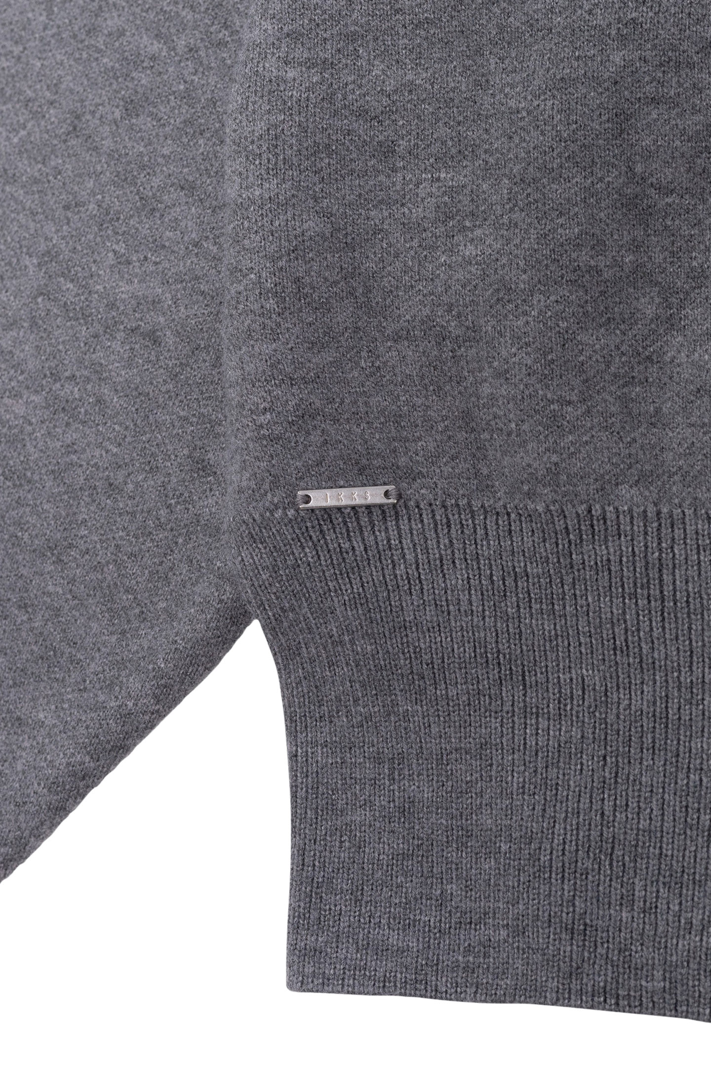 GIRL'S INTARSIA MESSAGE GREY KNITTED HOODIE 5