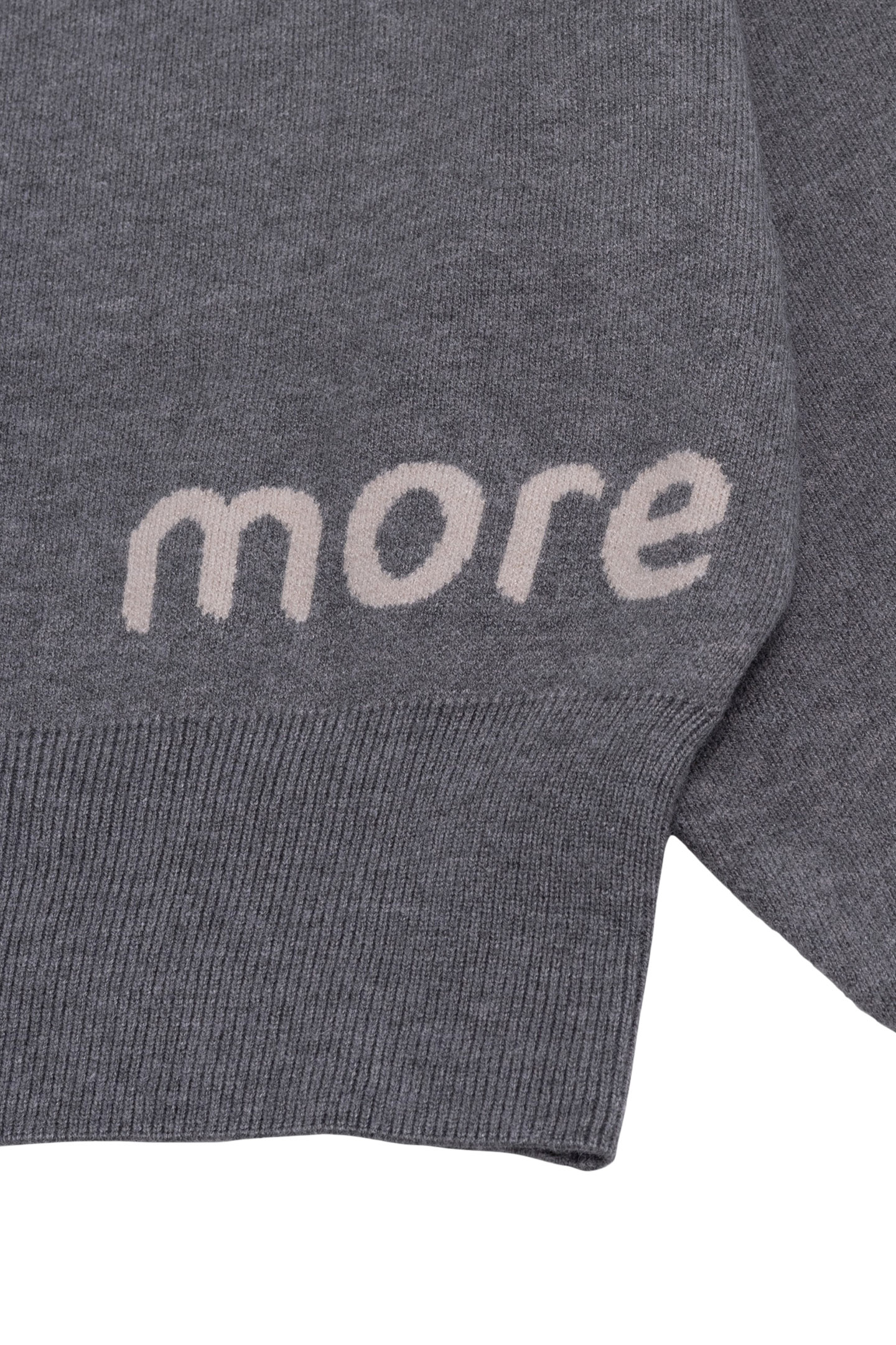 GIRL'S INTARSIA MESSAGE GREY KNITTED HOODIE 6