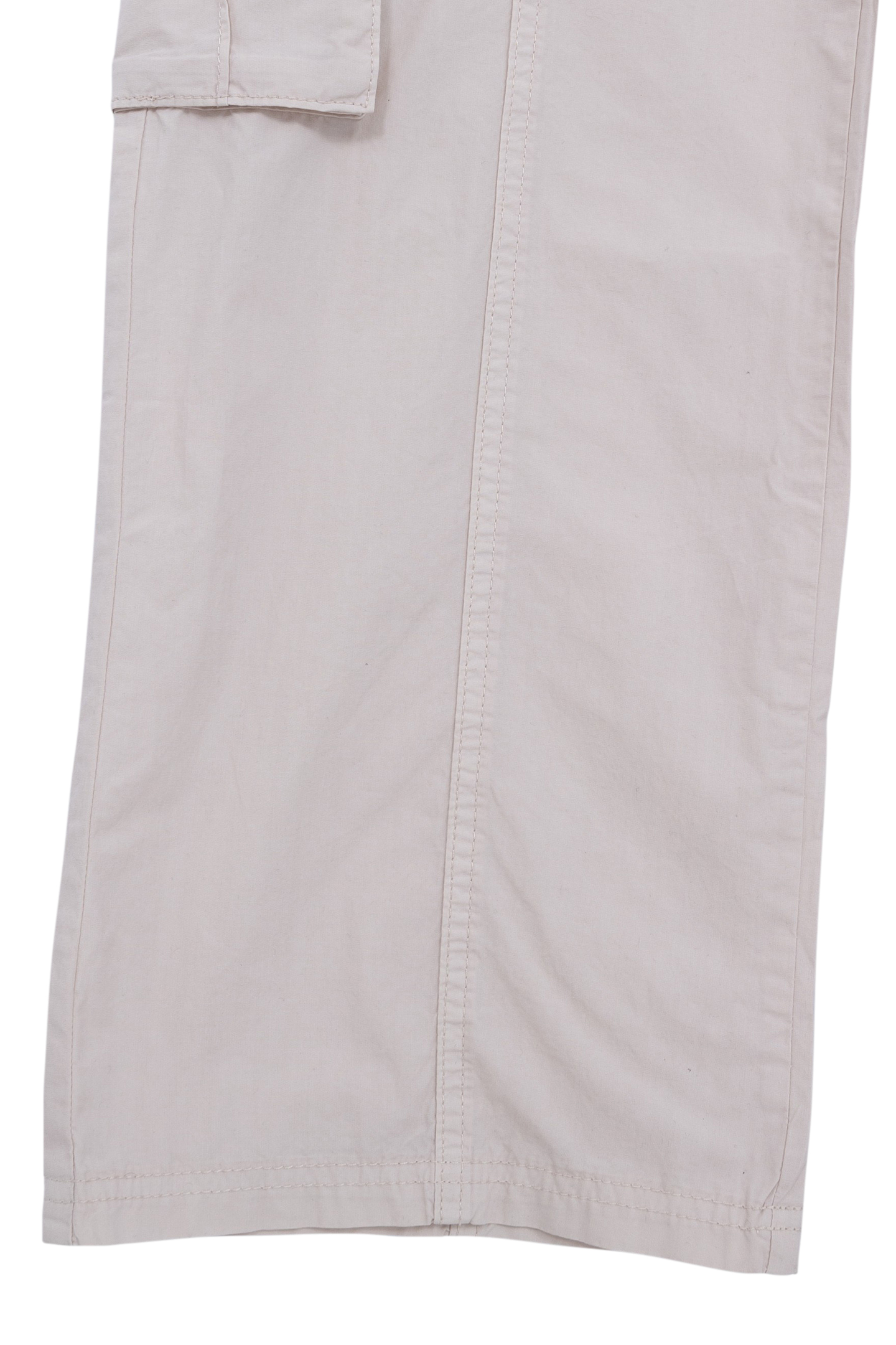 GIRL'S BATTLE UPCYCLED BEIGE PARACHUTE PANTS 5