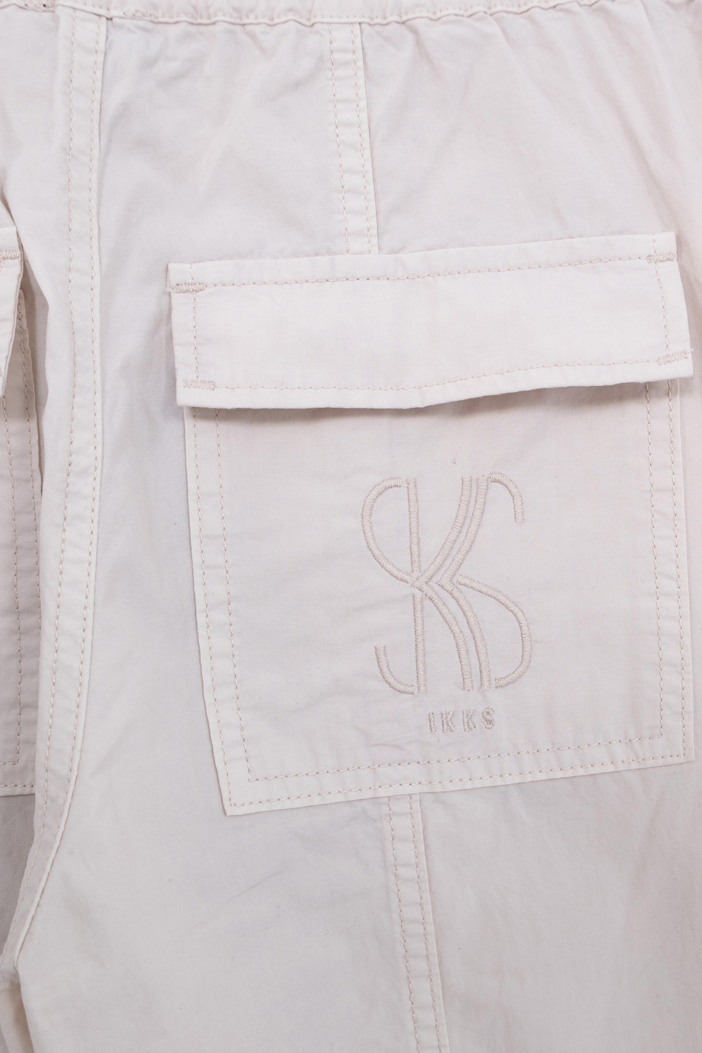 GIRL'S BATTLE UPCYCLED BEIGE PARACHUTE PANTS 6