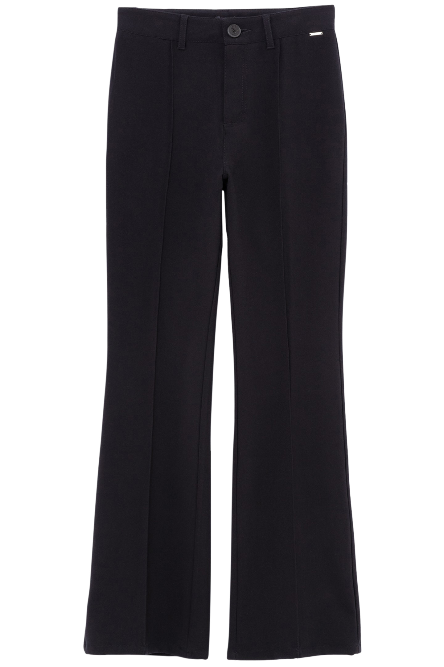 BLACK FLARE PANTS WITH PLEATED EDGING FOR GIRLS 1