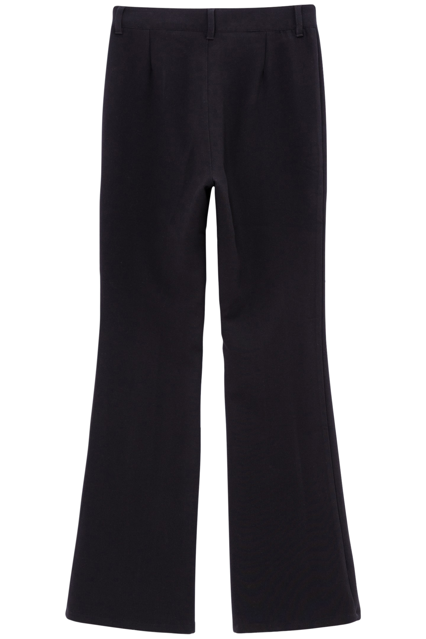 BLACK FLARE PANTS WITH PLEATED EDGING FOR GIRLS 2