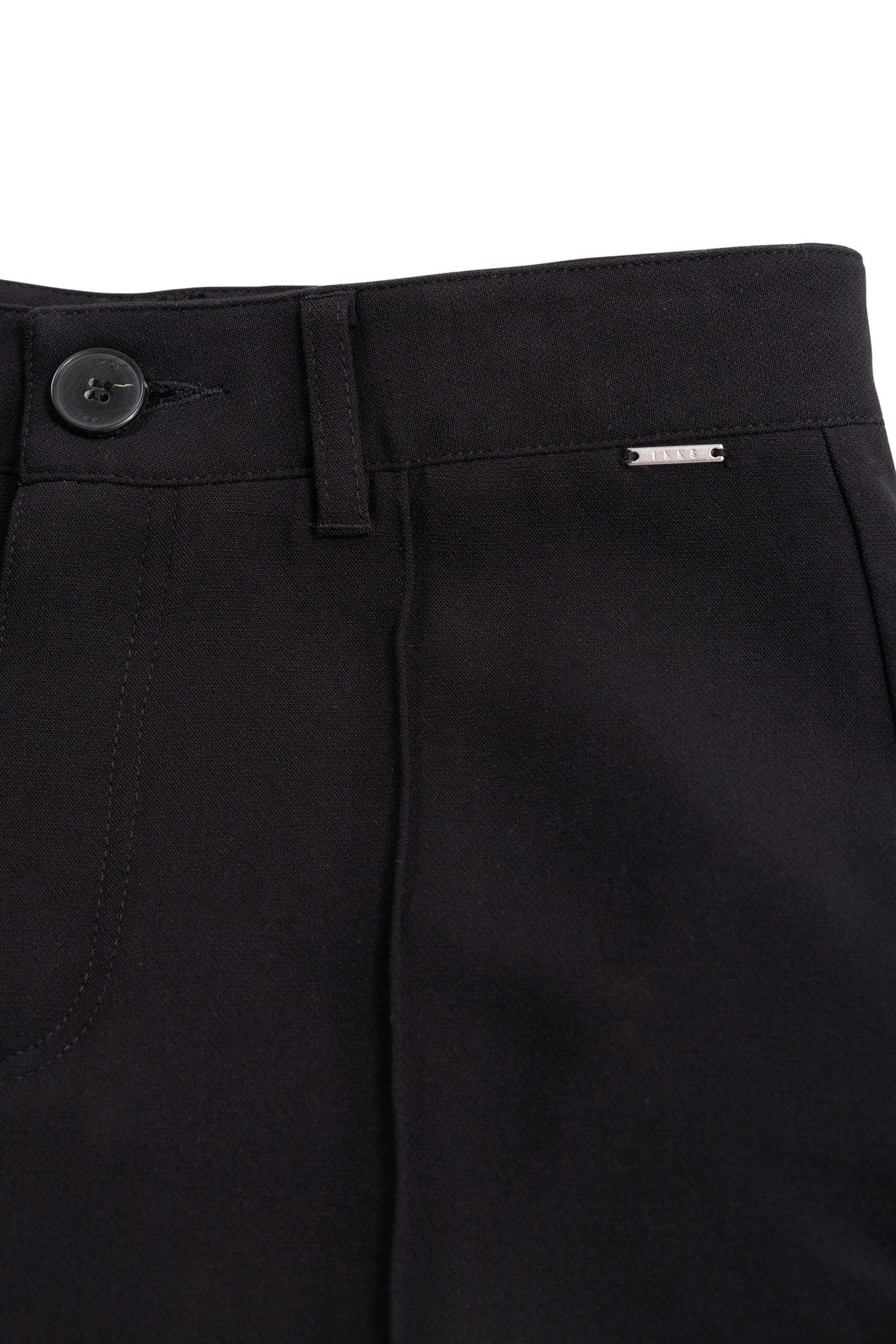 BLACK FLARE PANTS WITH PLEATED EDGING FOR GIRLS 4