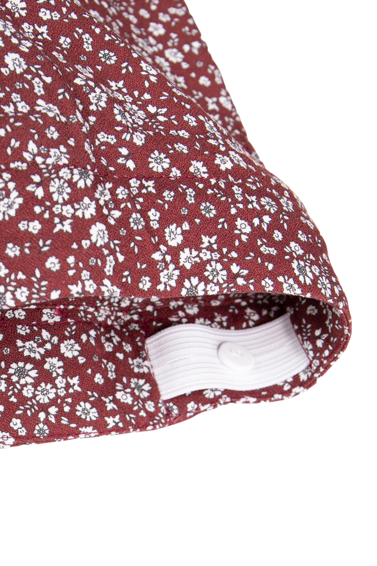 GIRLS' BURGUNDY MICRO FLORAL PRINT LONG SKIRT 5