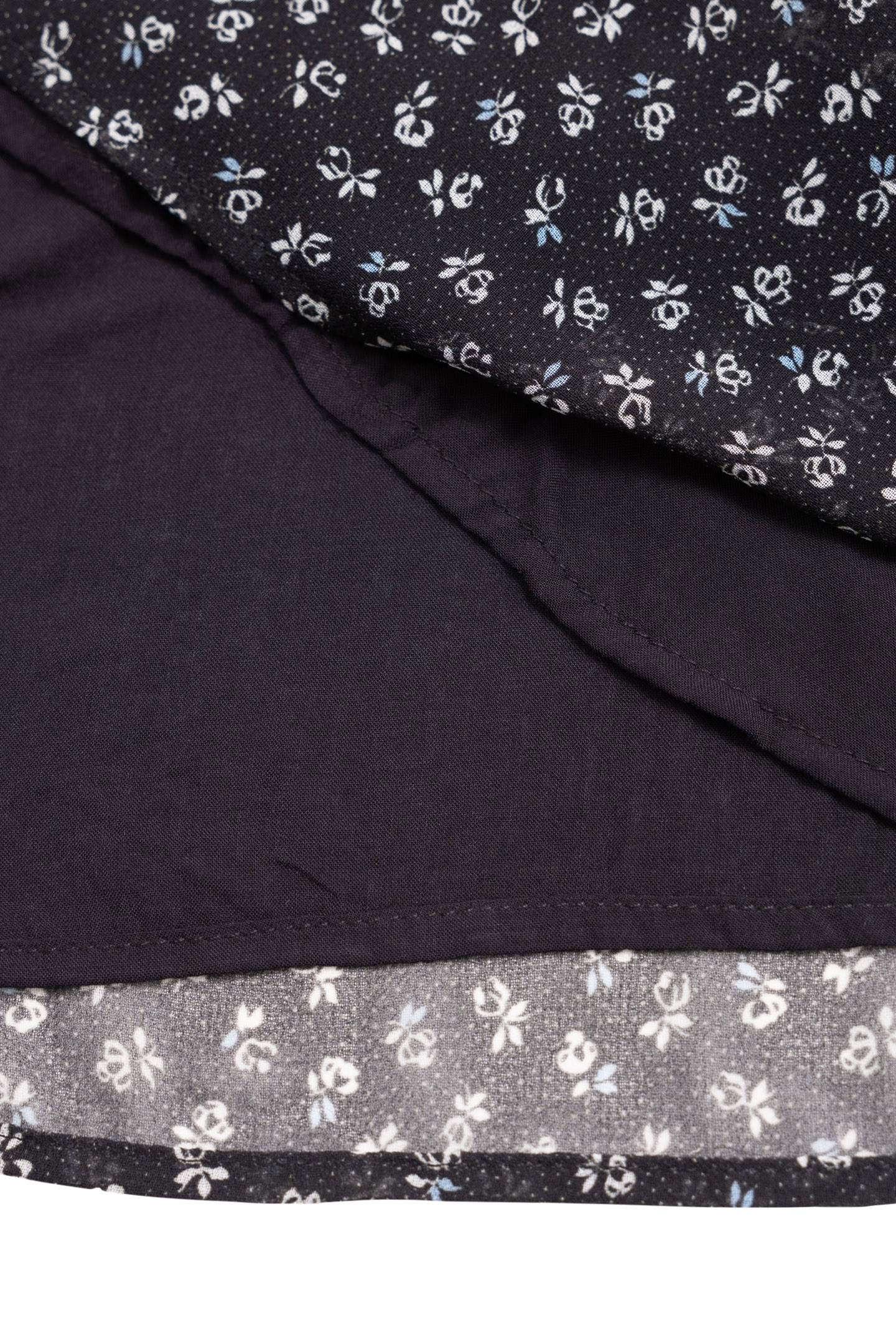 GIRL'S BLACK FLORAL-PRINT MICRO-POIS DRESS 6