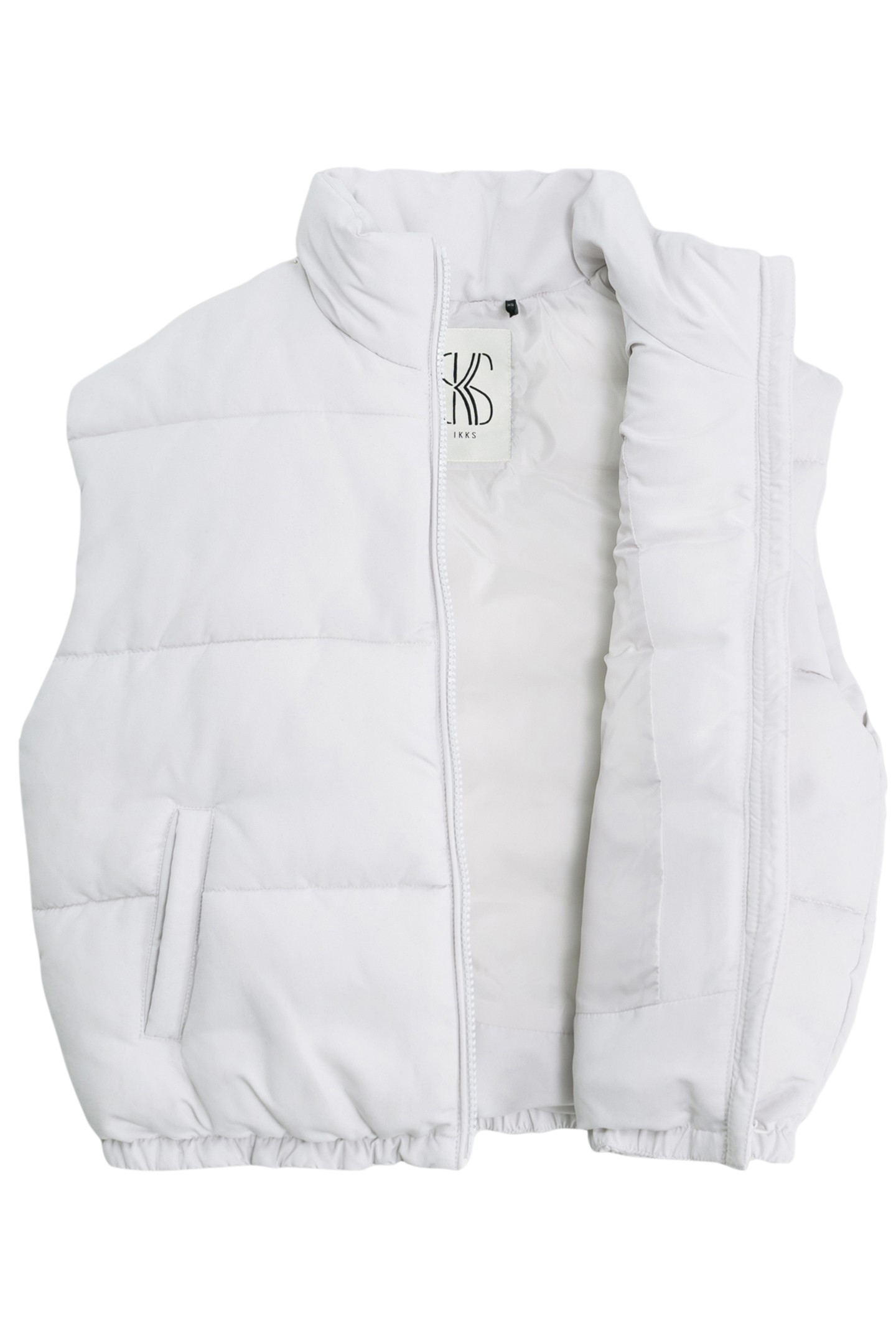 GIRL'S ECRU SLEEVELESS DOWN JACKET 3