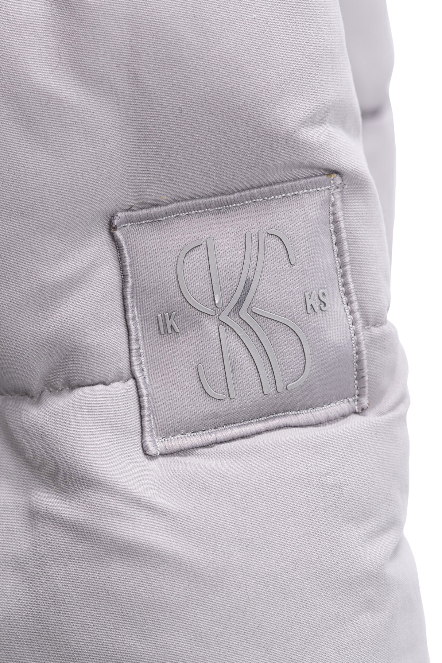 GIRL'S SHORT RECYCLED GREY QUILTED DOWN JACKET 7