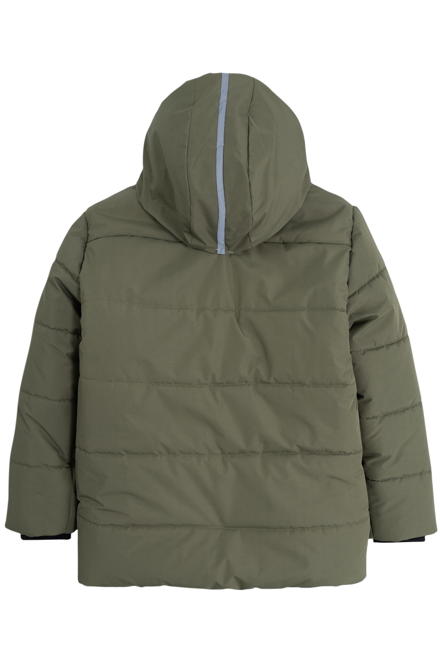 BOY'S LONG KHAKI QUILTED DOWN JACKET 2