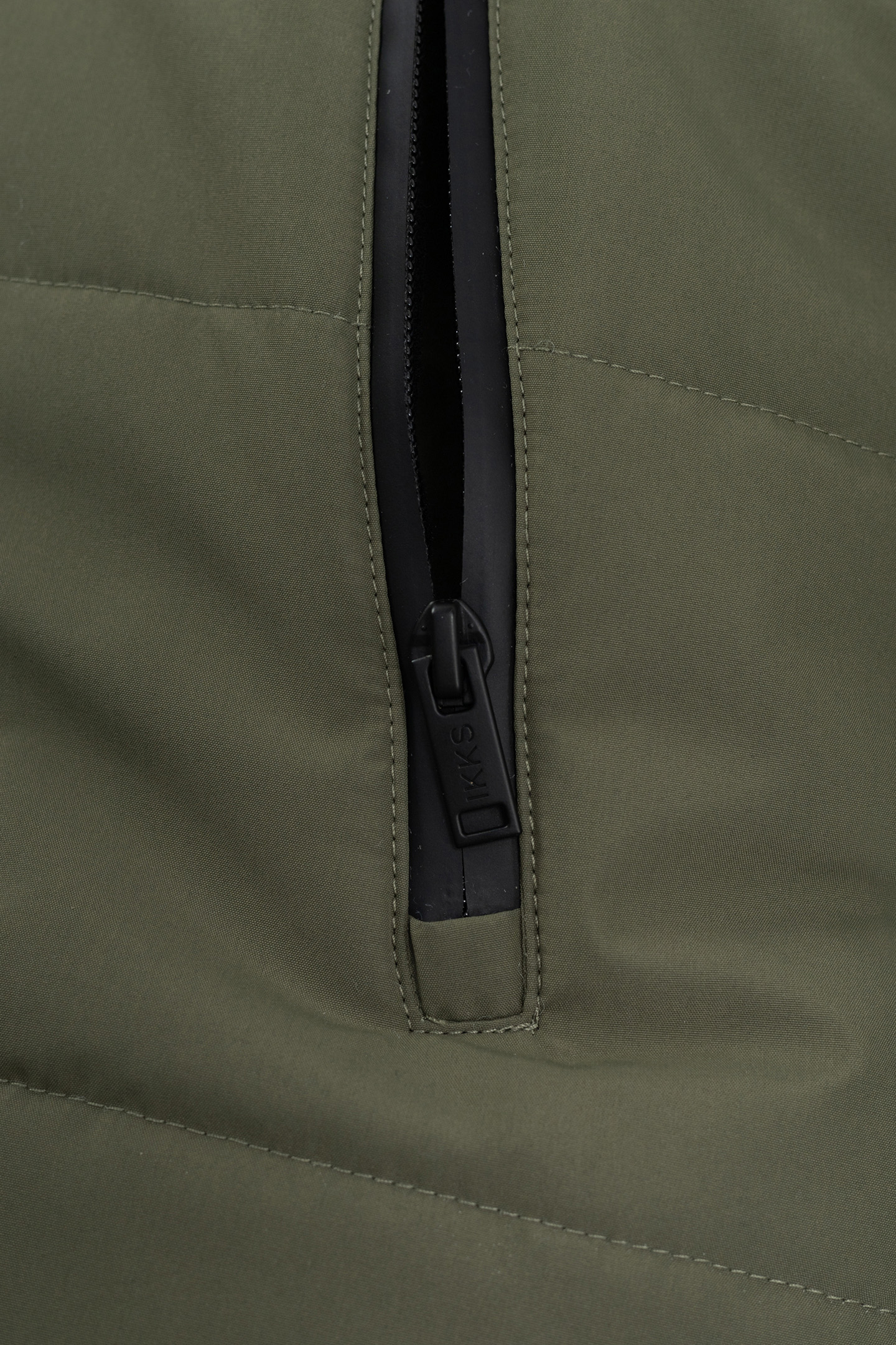 BOY'S LONG KHAKI QUILTED DOWN JACKET 9