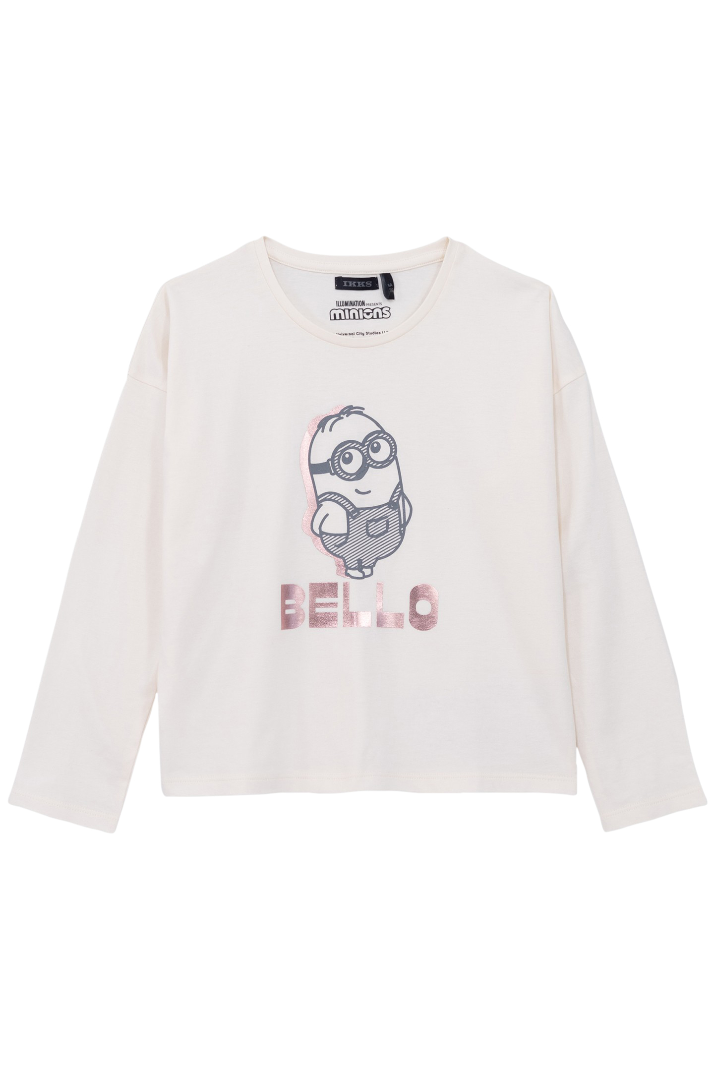 ORGANIC COTTON T-SHIRT WITH MINIONS MESSAGE FOR GIRLS 1