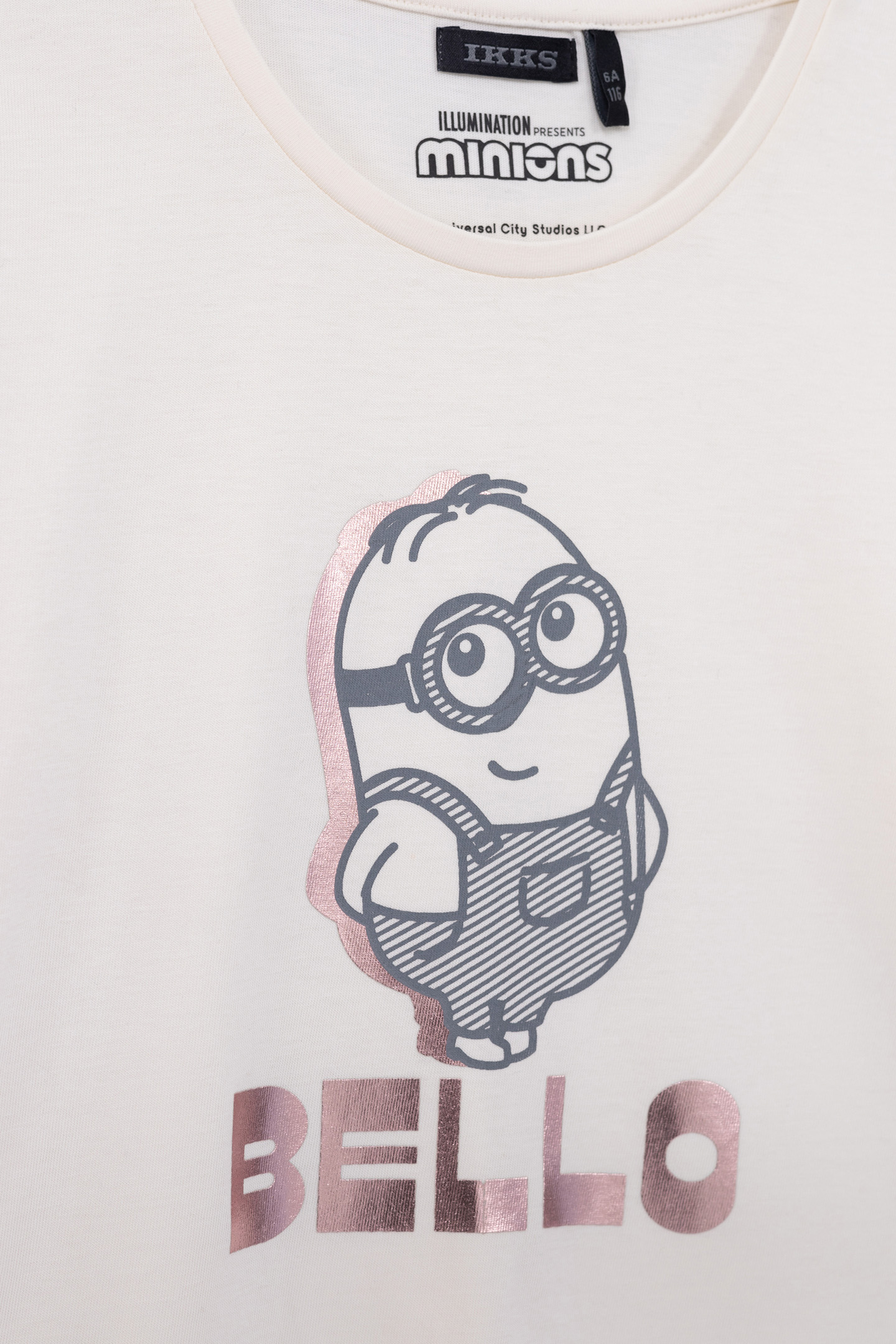 ORGANIC COTTON T-SHIRT WITH MINIONS MESSAGE FOR GIRLS 5