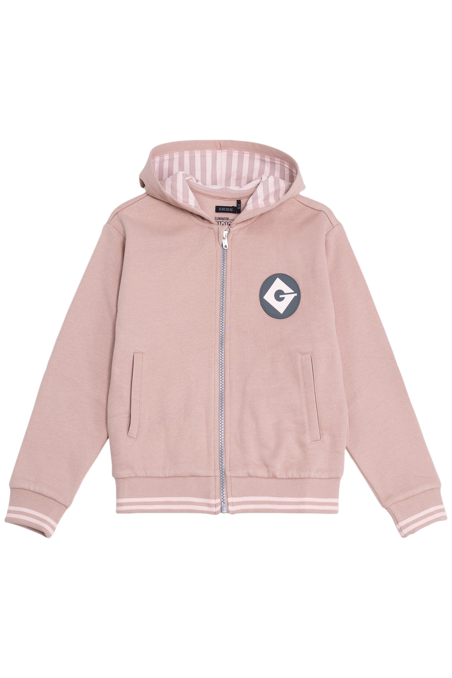 PINK CARDIGAN ORGANIC COTTON MINI VISUAL BACK MINIONS GIRL 1