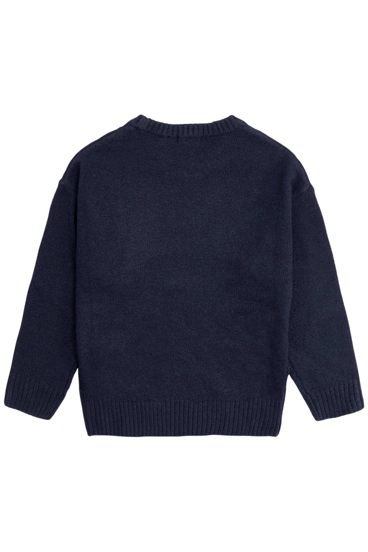 BOY'S FLUFFY KNIT NAVY SWEATER 2