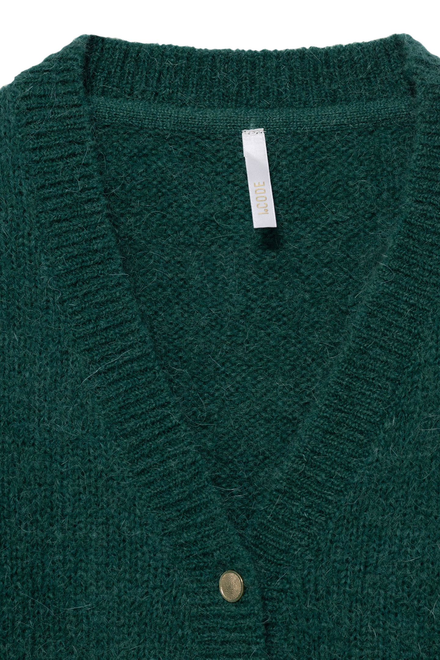 FANCY KNIT CARDIGAN MIDNIGHT GREEN 5