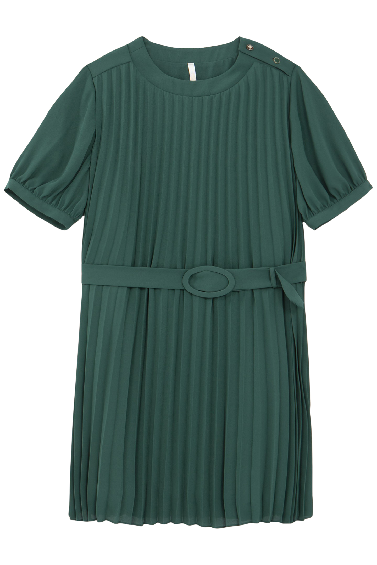 NIGHT GREEN PLEATED DRESS 4