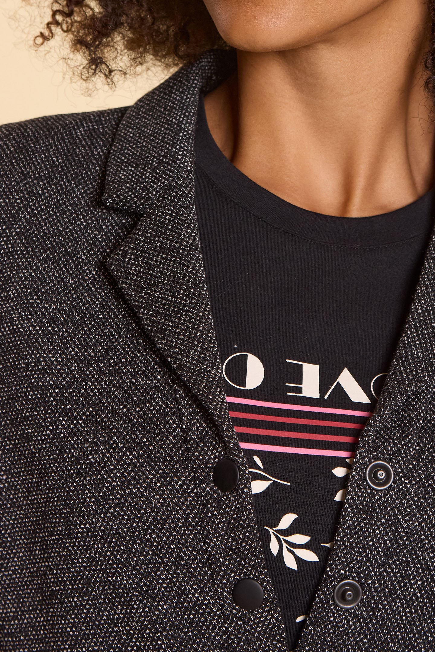 BLACK SEMI-PLAIN KNIT LONG DRESS 5