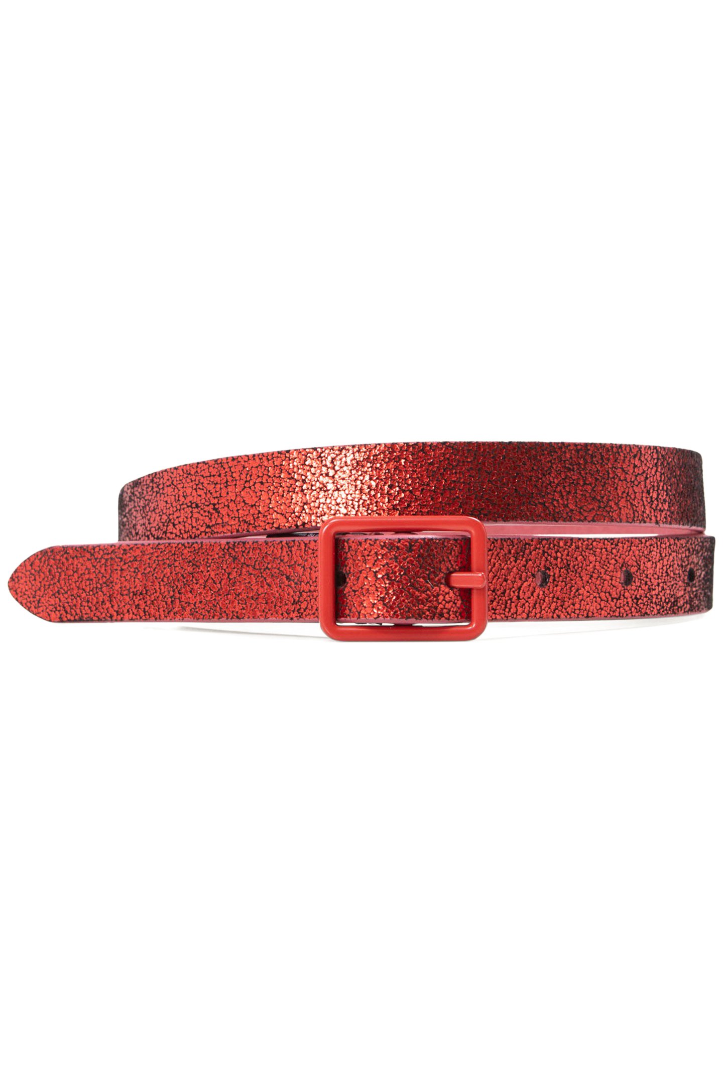 BUBBLE GUM/METALLIC RED REVERSIBLE BELT by ICODE