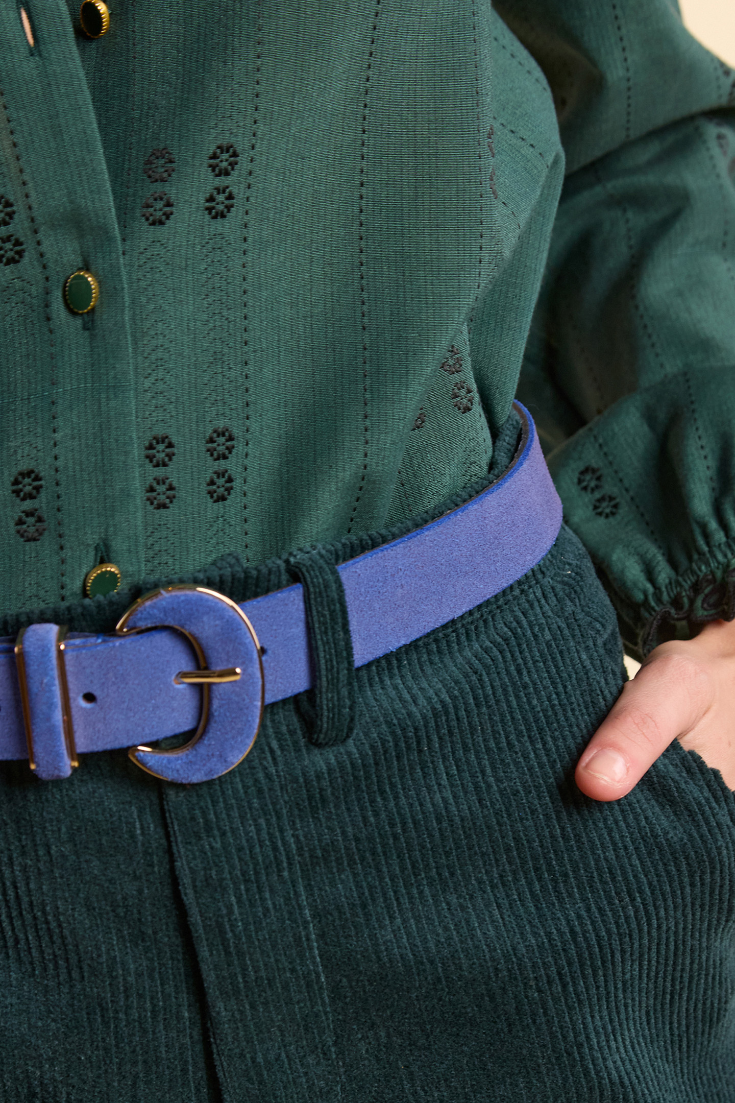 SKY BLUE SUEDE BELT 2