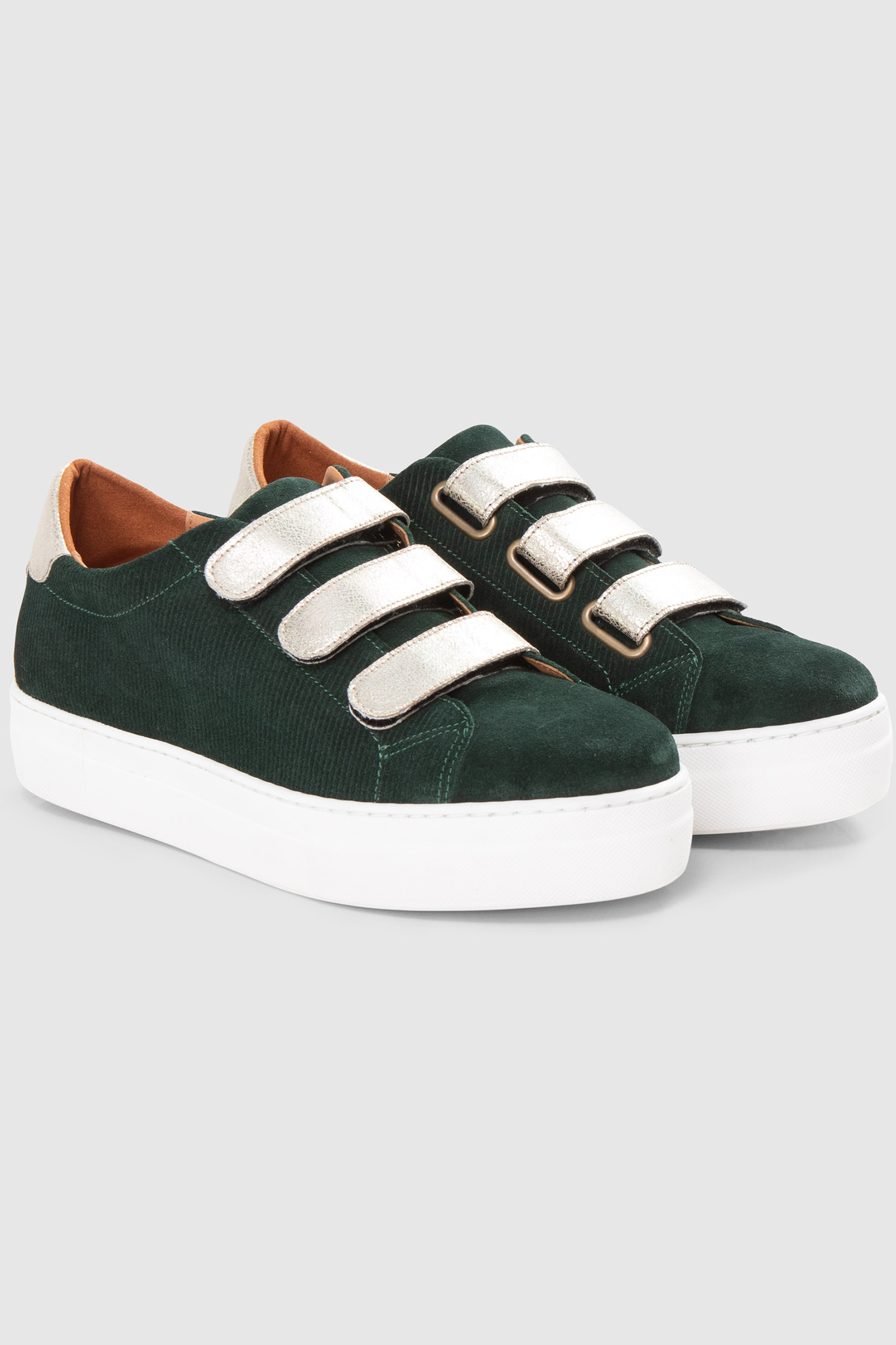 SNEAKERS IMPERIAL GREEN WITH SILVER VELCRO 2