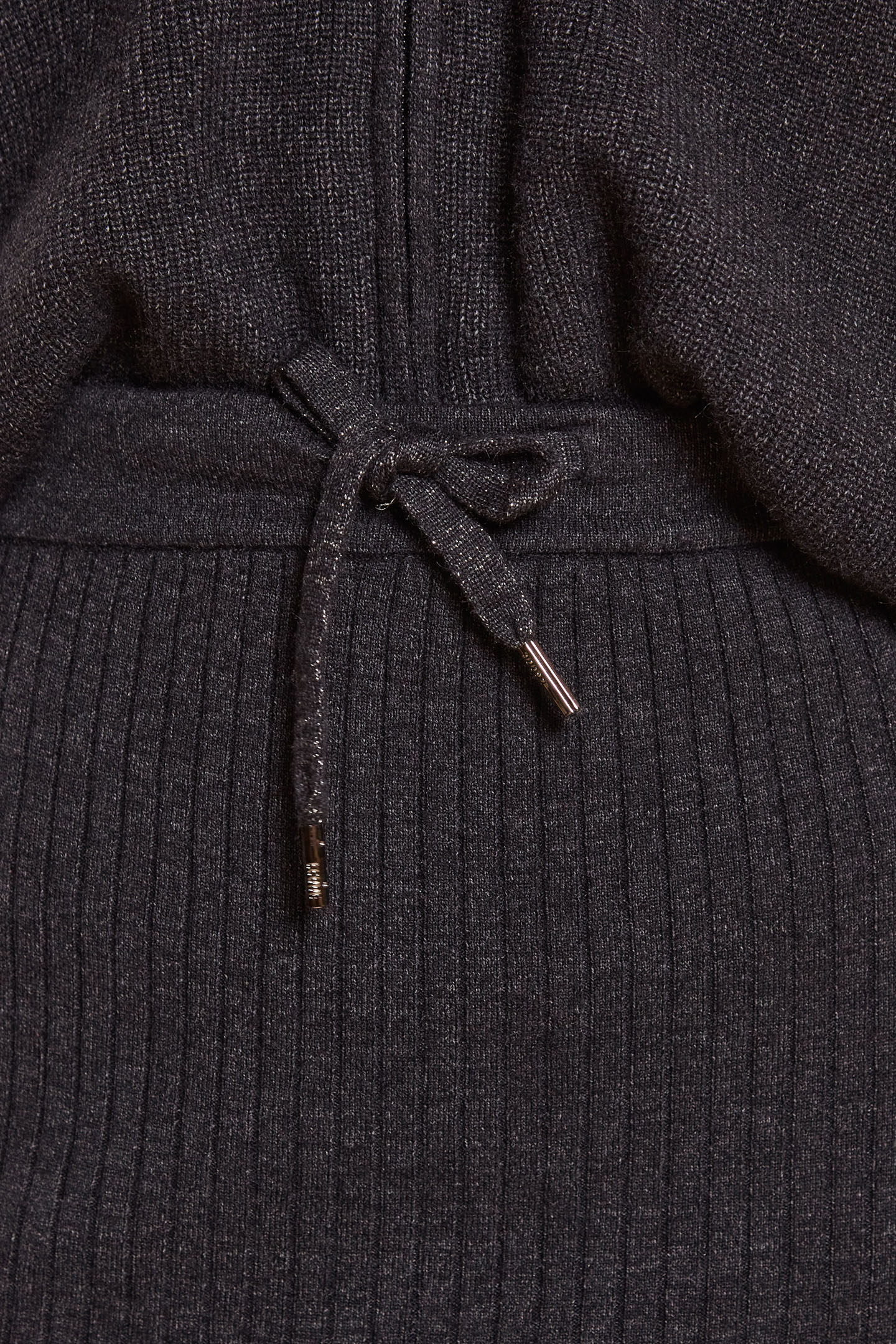 CHARCOAL RIBBED KNIT SKIRT 6