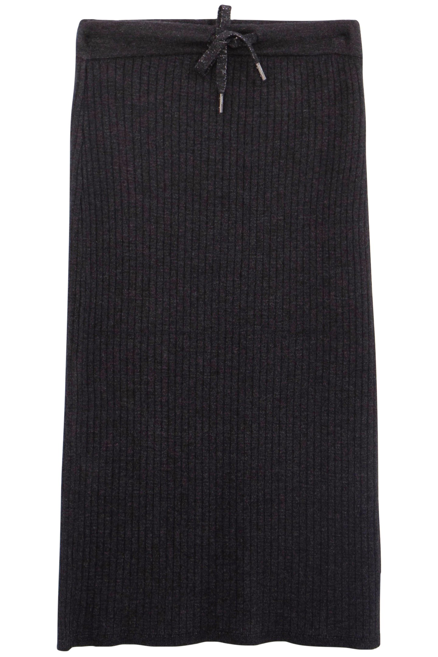 CHARCOAL RIBBED KNIT SKIRT 4