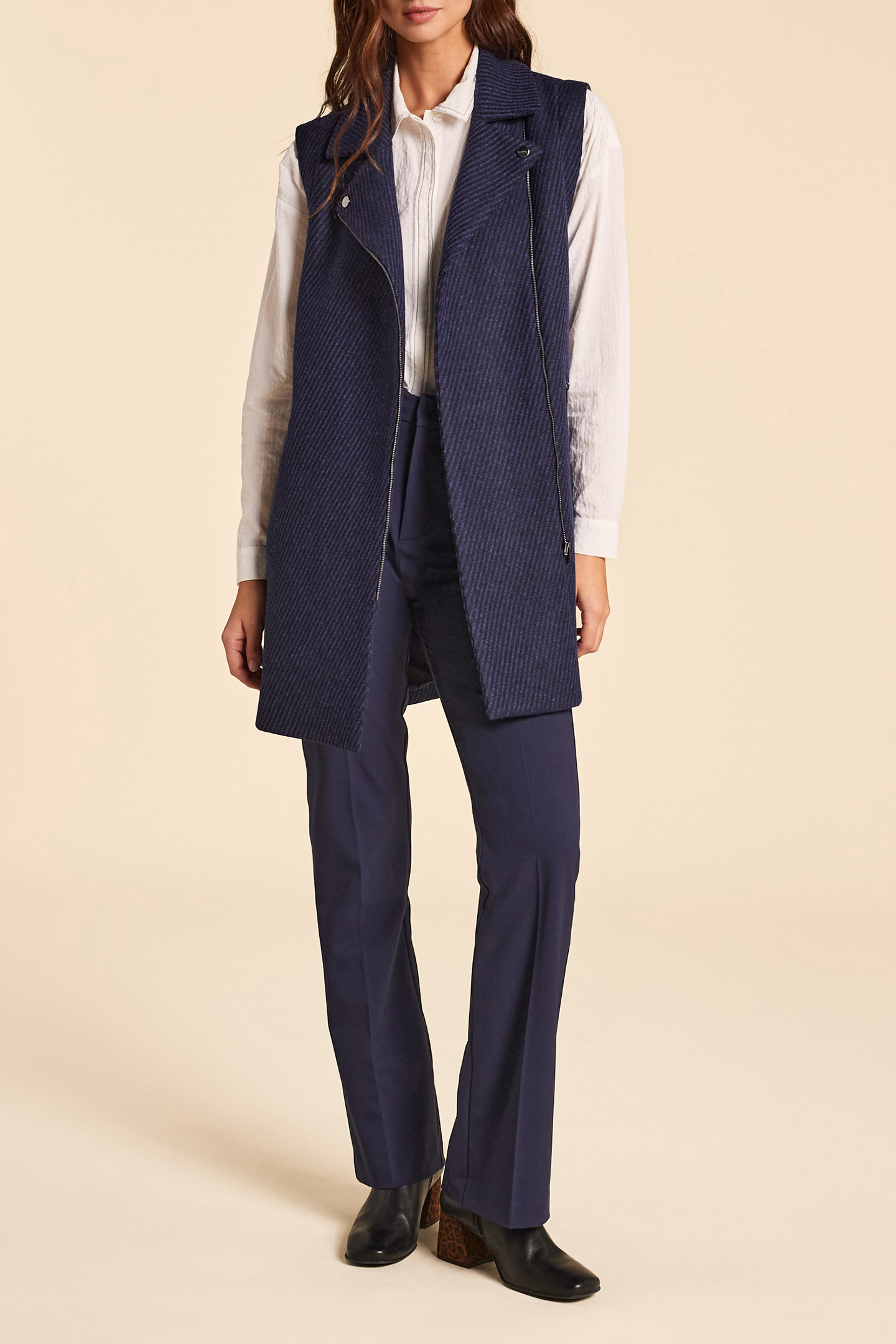 ECRU JACQUARD DOUBLE-STITCHED SHIRT 3