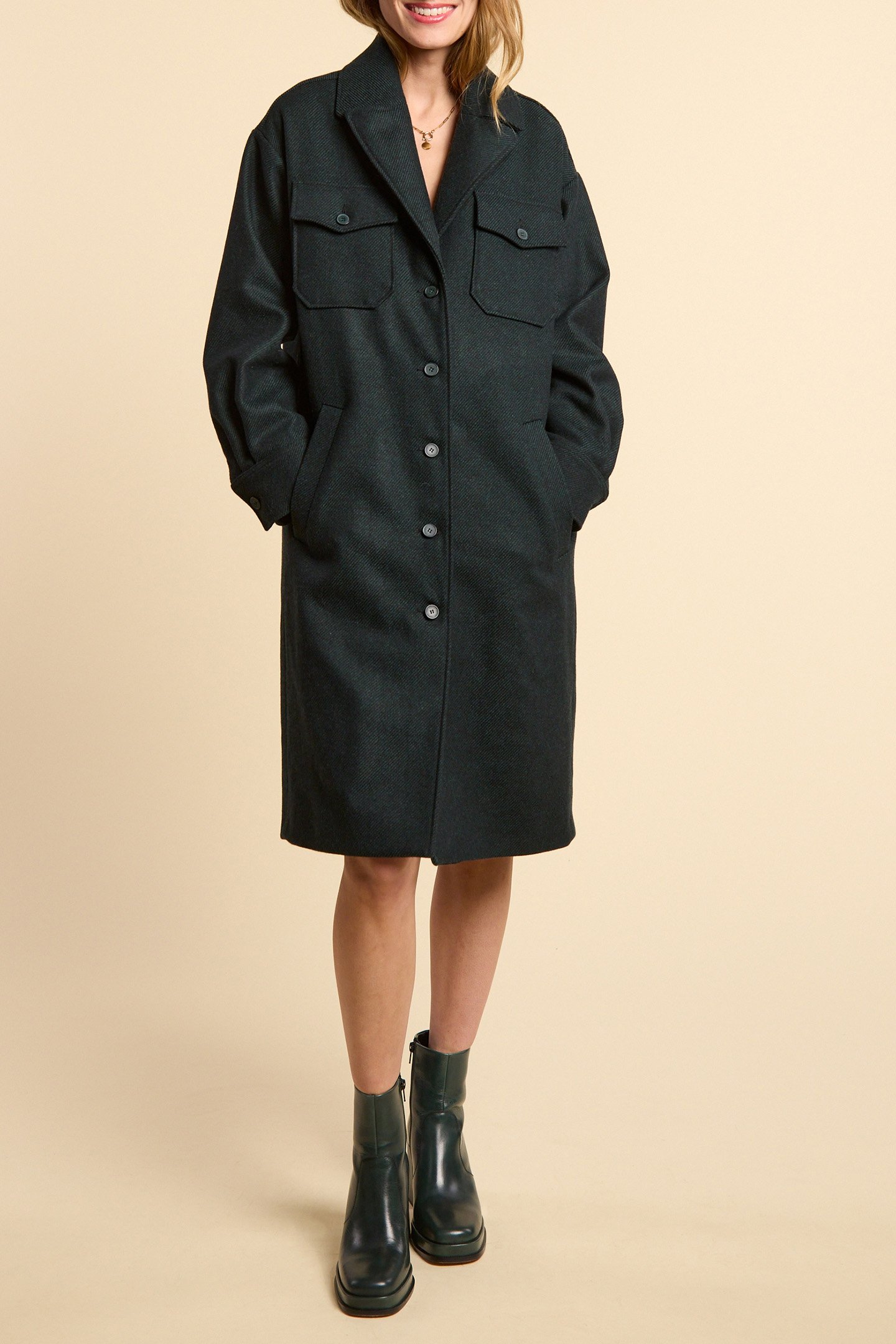 MIDNIGHT GREEN OVERCOAT 2