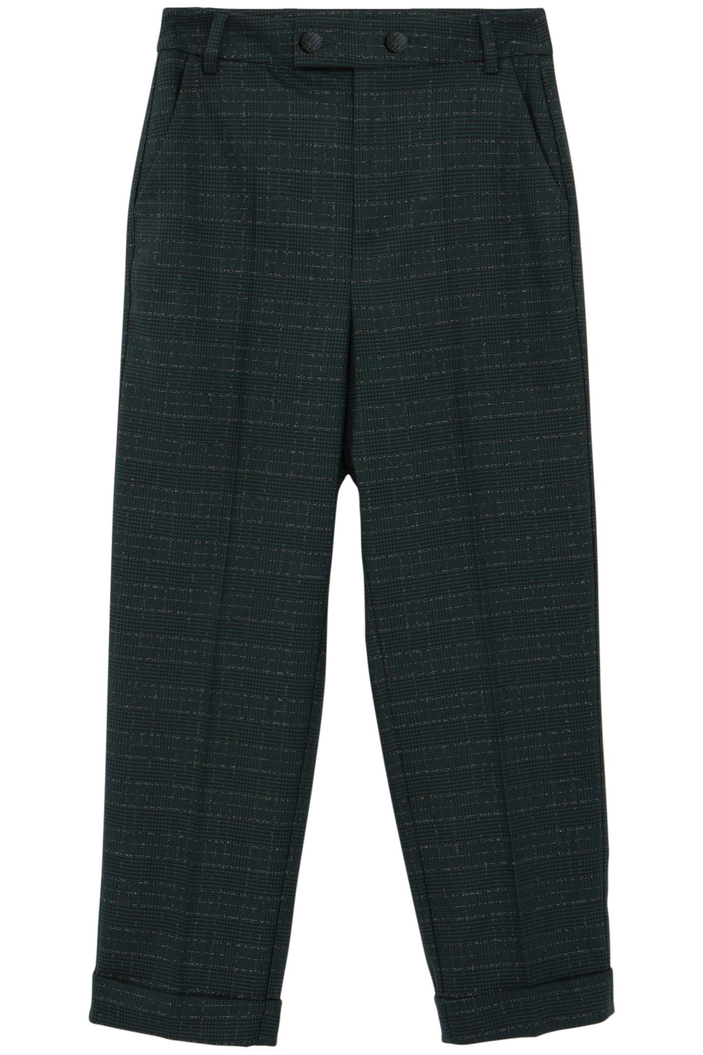 MIDNIGHT GREEN CHECKERED SUIT PANTS 3
