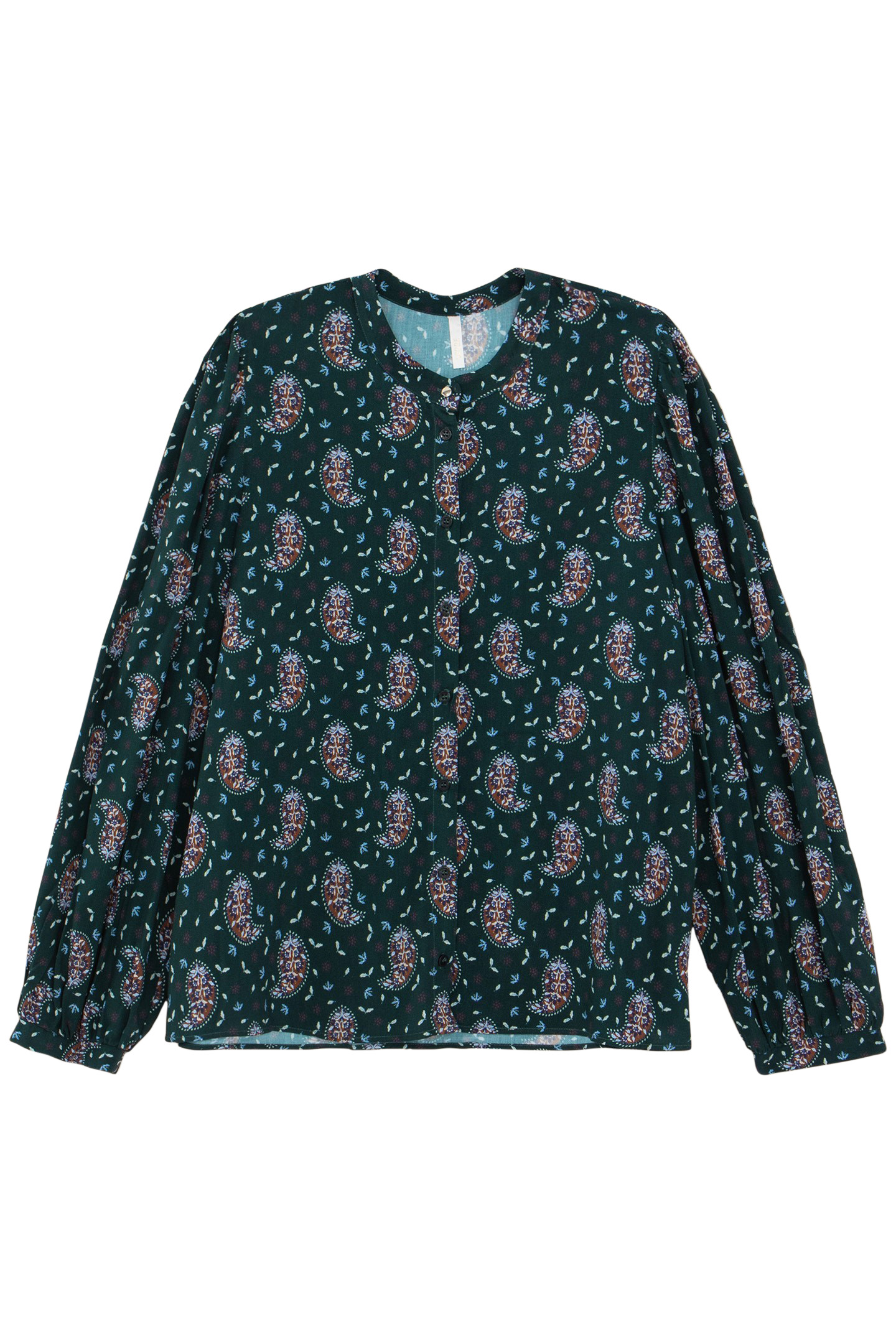 MIDNIGHT GREEN PAISLEY BLOUSE 3