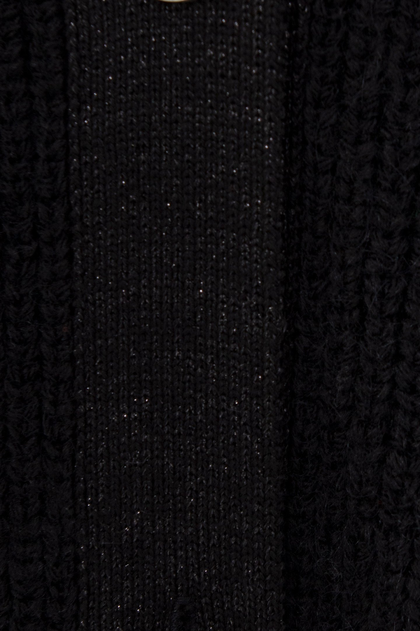 BLACK CARDIGAN KNIT FALSE CHEST POCKETS 7