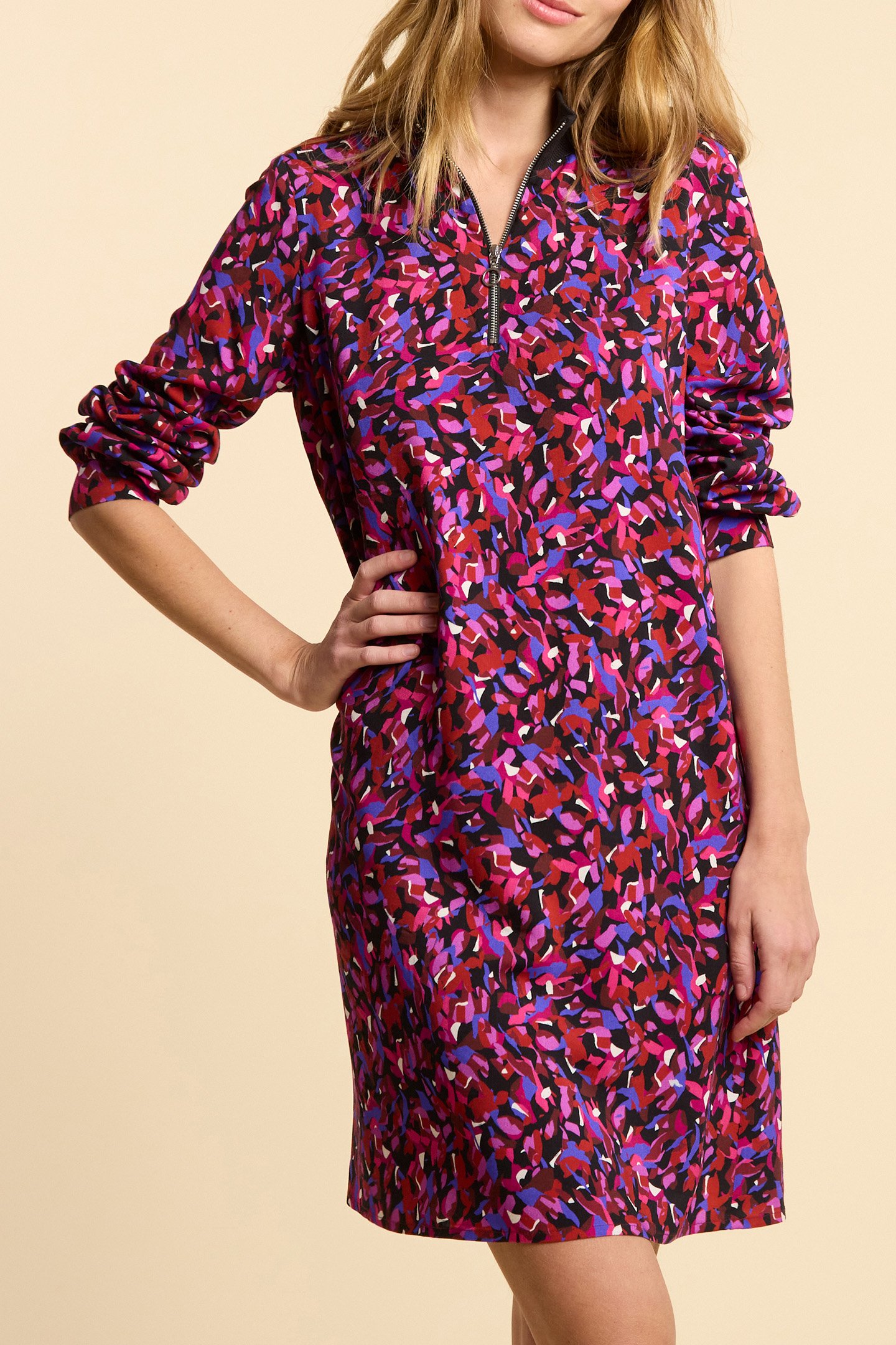 BLACK CAMOUFLAGE PRINT DRESS by ICODE