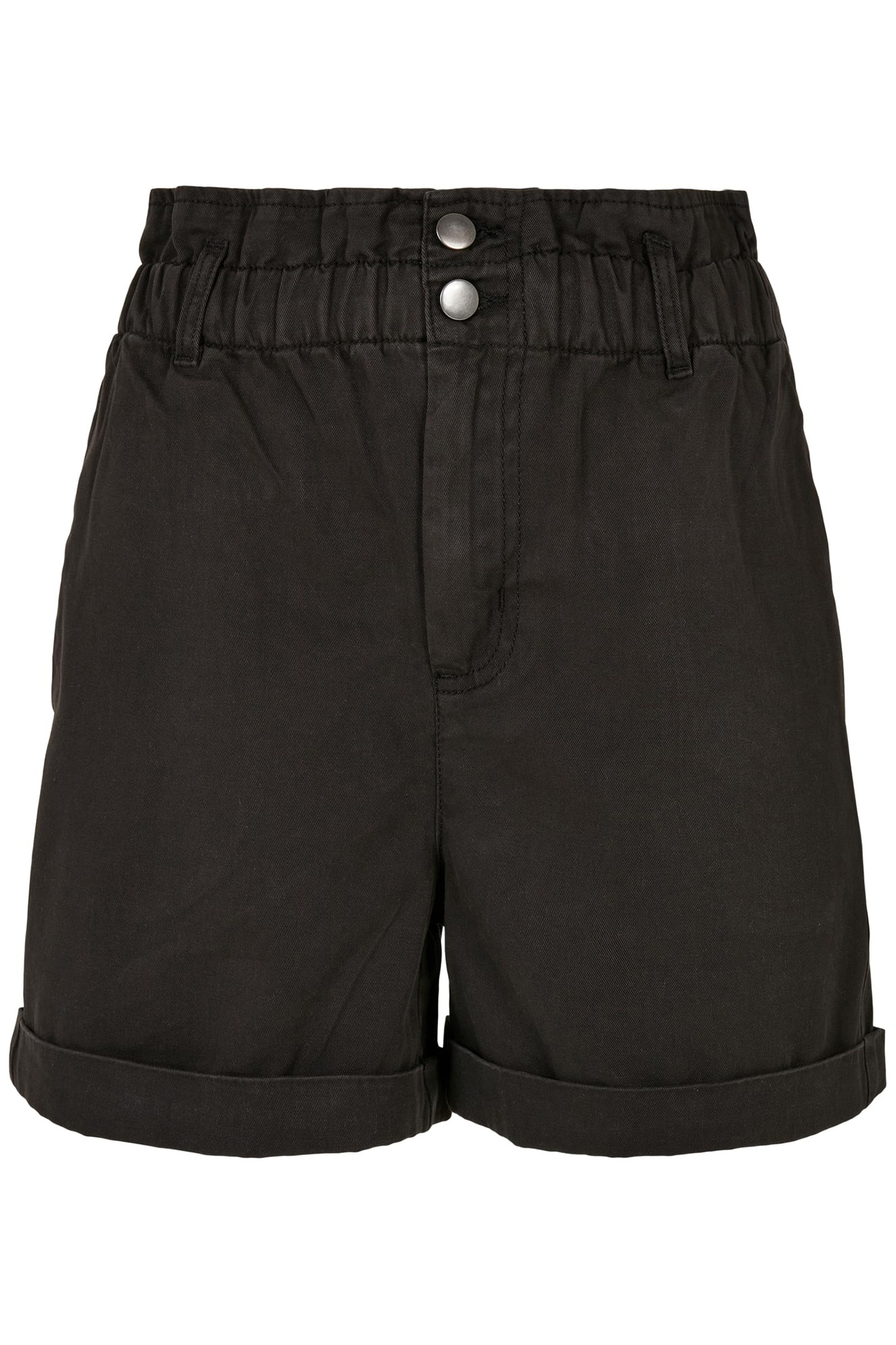 LADIES PAPERBAG SHORTS BLACK 1