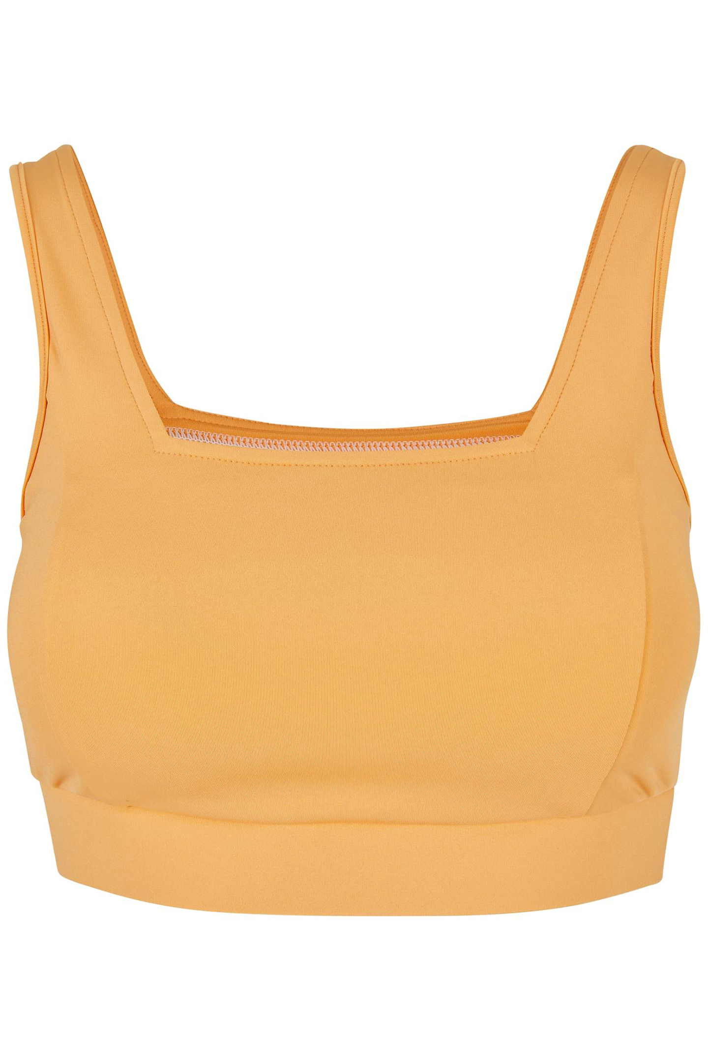 LADIES RECYCLED SQUARED SPORTS BRA PALEORANGE 1