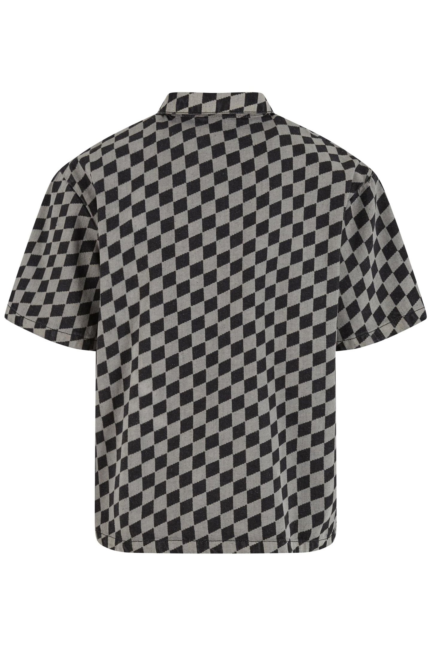LASER CHECK PRINTED BOXY SHIRT BLACKLASERCHECK 2