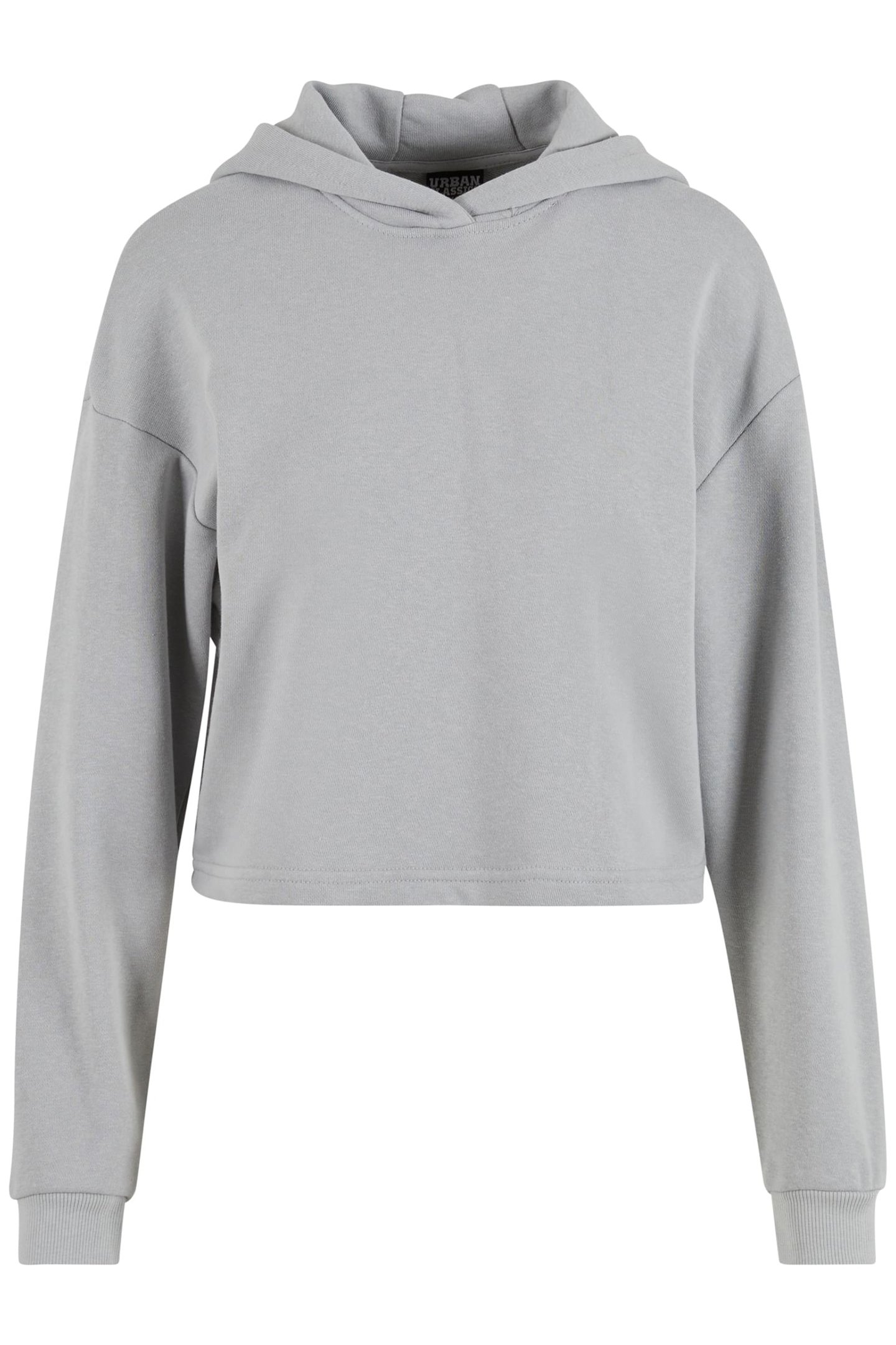 LADIES OVERSIZED CROPPED LIGHT TERRY HOODIE LIGHTASPHALT by Urban Classics