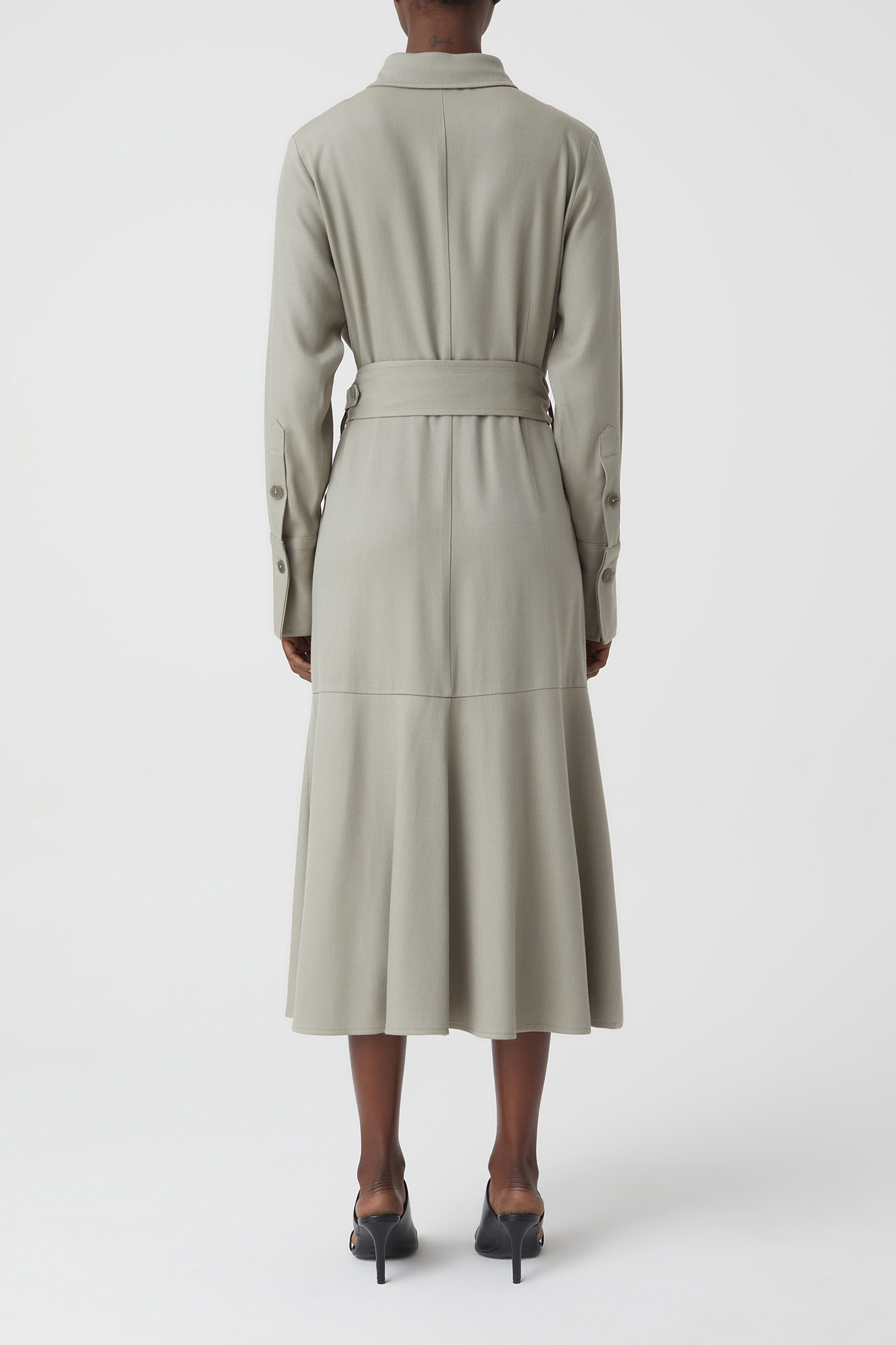 TRENCH DRESS DRESSES GREY MARBLE 2