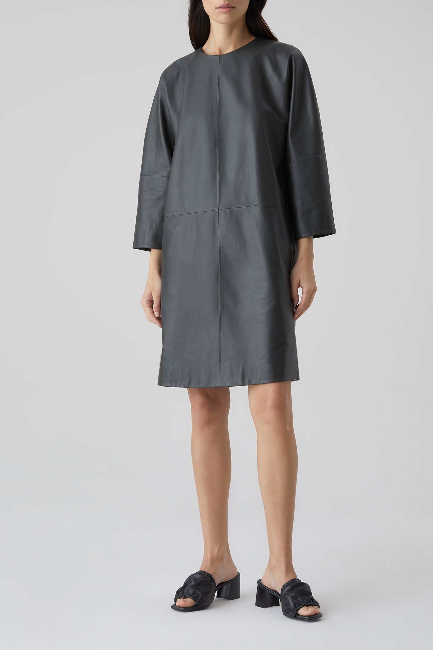 WIDE SLEEVE DRESS DRESSES WASHED BLACK by Closed
