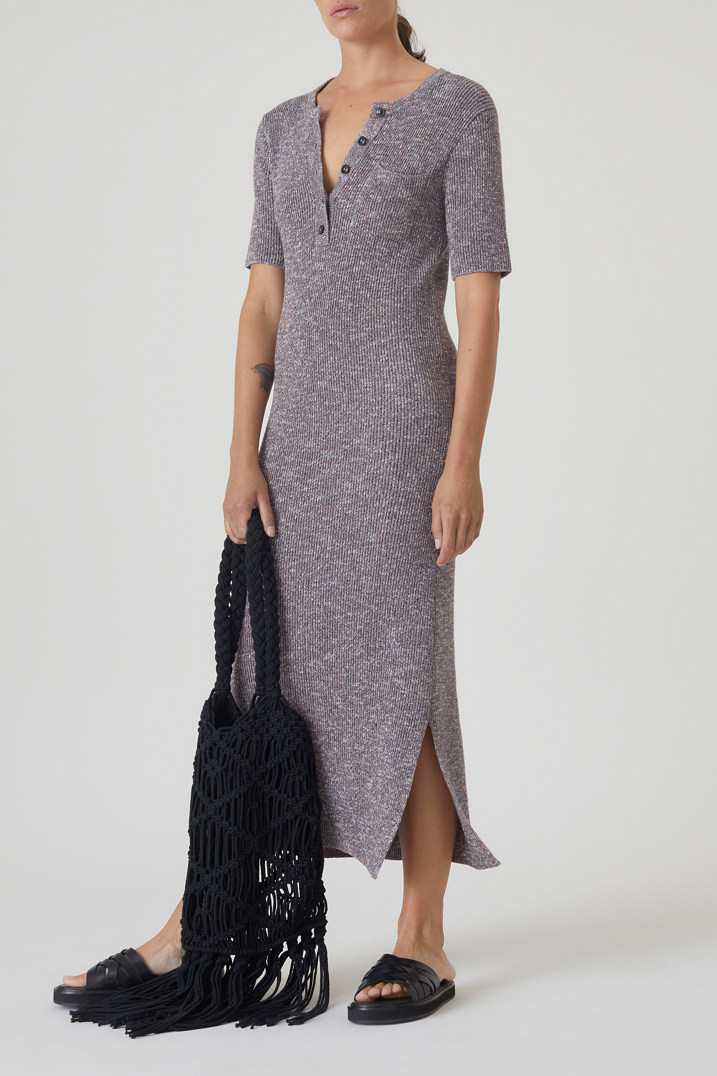 HENLEY SHORT SLEEVE DRESSES INDIGO BLUE 1