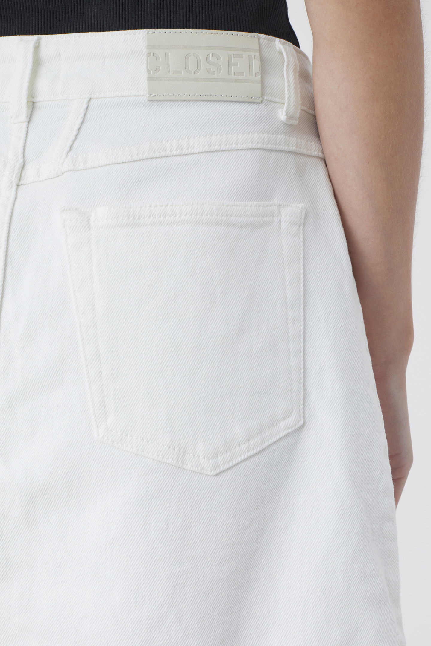 SHORT DENIM SKIRT SKIRTS WHITE 6