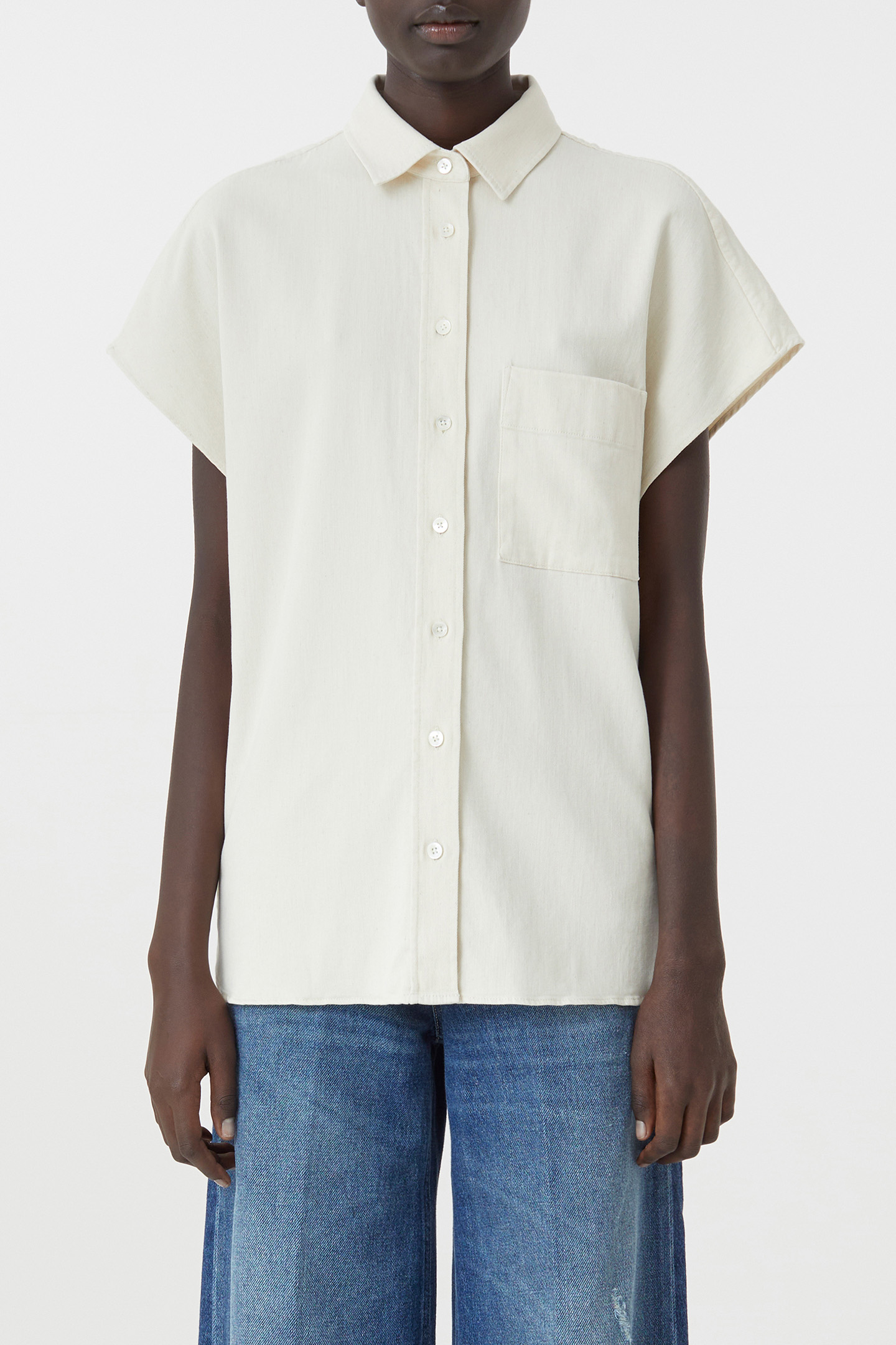 SHORT SLEEVE SHIRT SHIRTS & BLOUSES ECRU 1