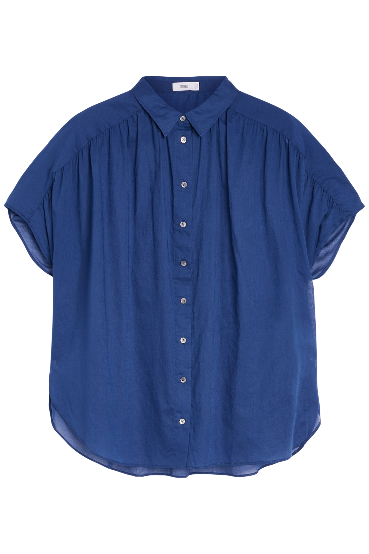 GATHERED SHIRT SHIRTS & BLOUSES INDIGO BLUE 4