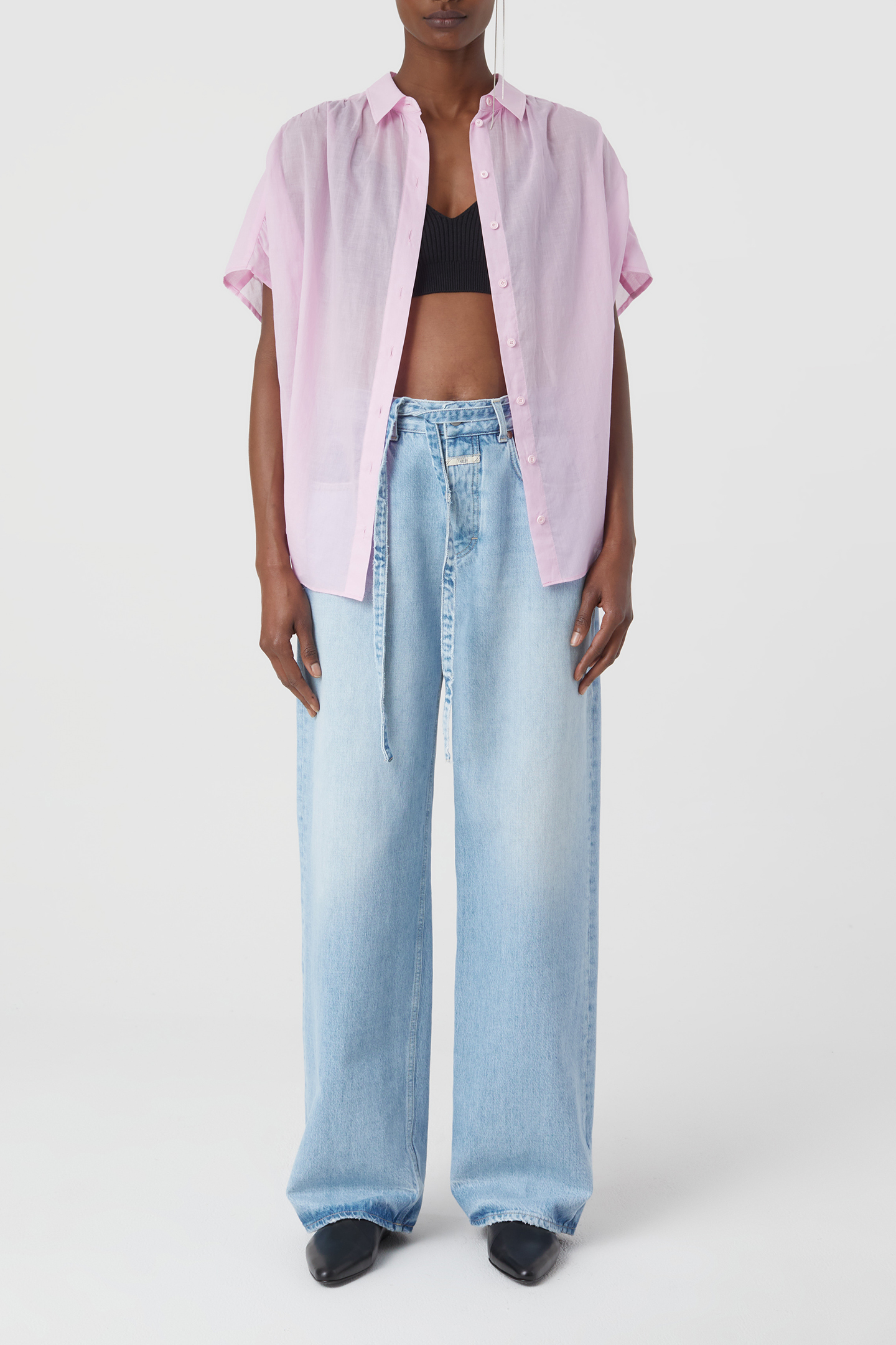 GATHERED SHIRT SHIRTS & BLOUSES DAHLIA PINK 3