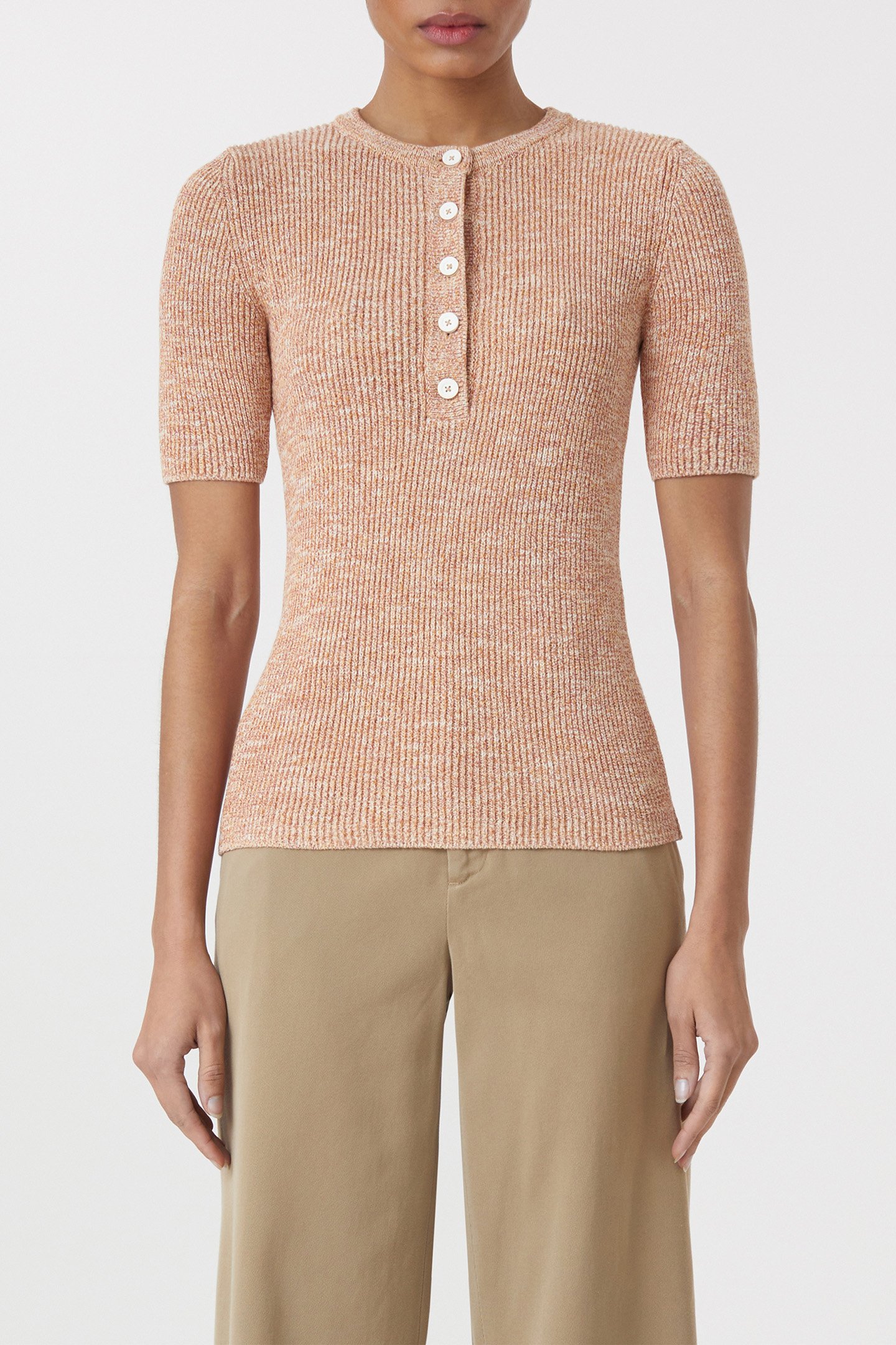 HENLEY SHORT SLEEVE KNITS GOLDEN CINNAMON by Closed