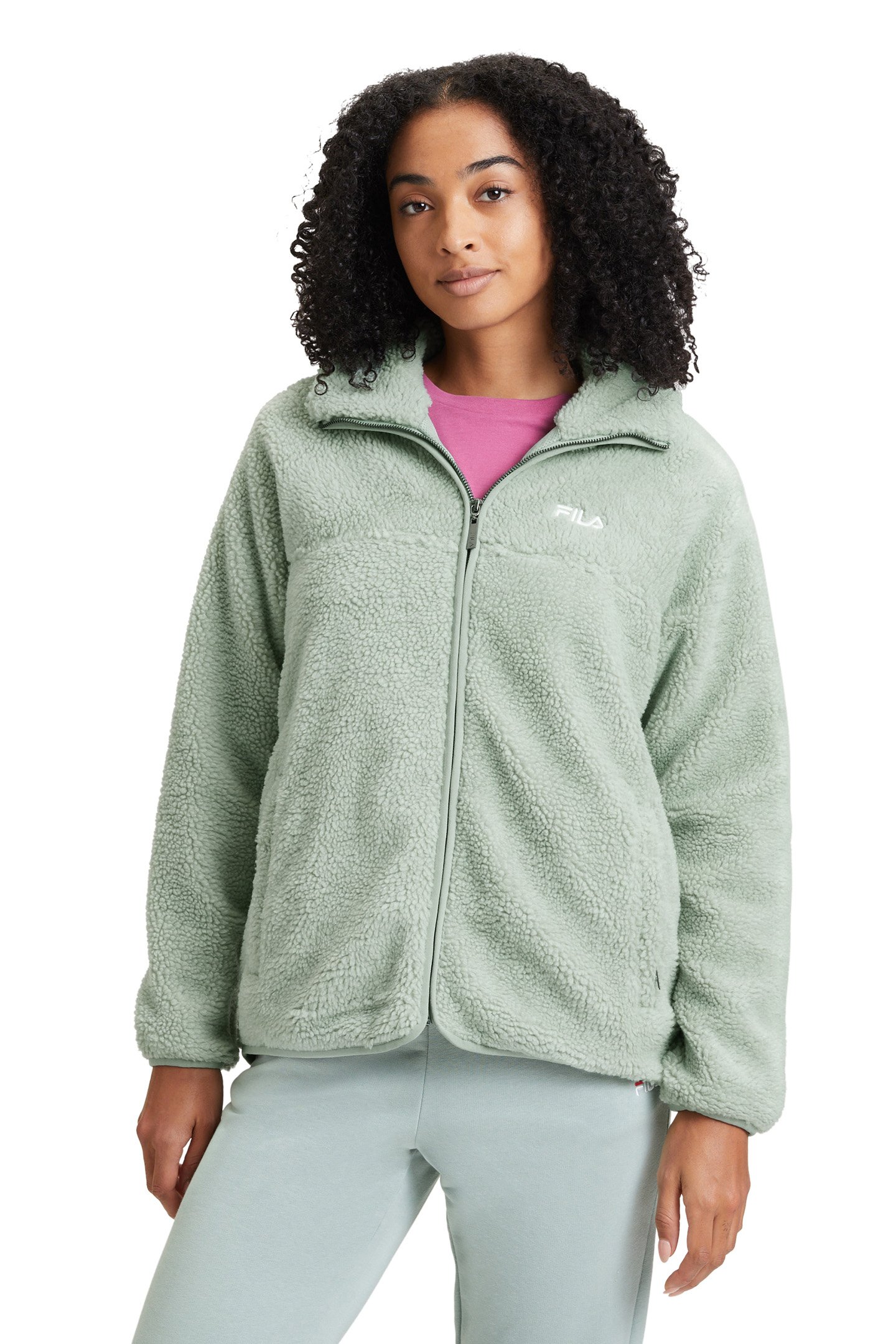 OACALA SHERPA JACKET JADEITE by FILA